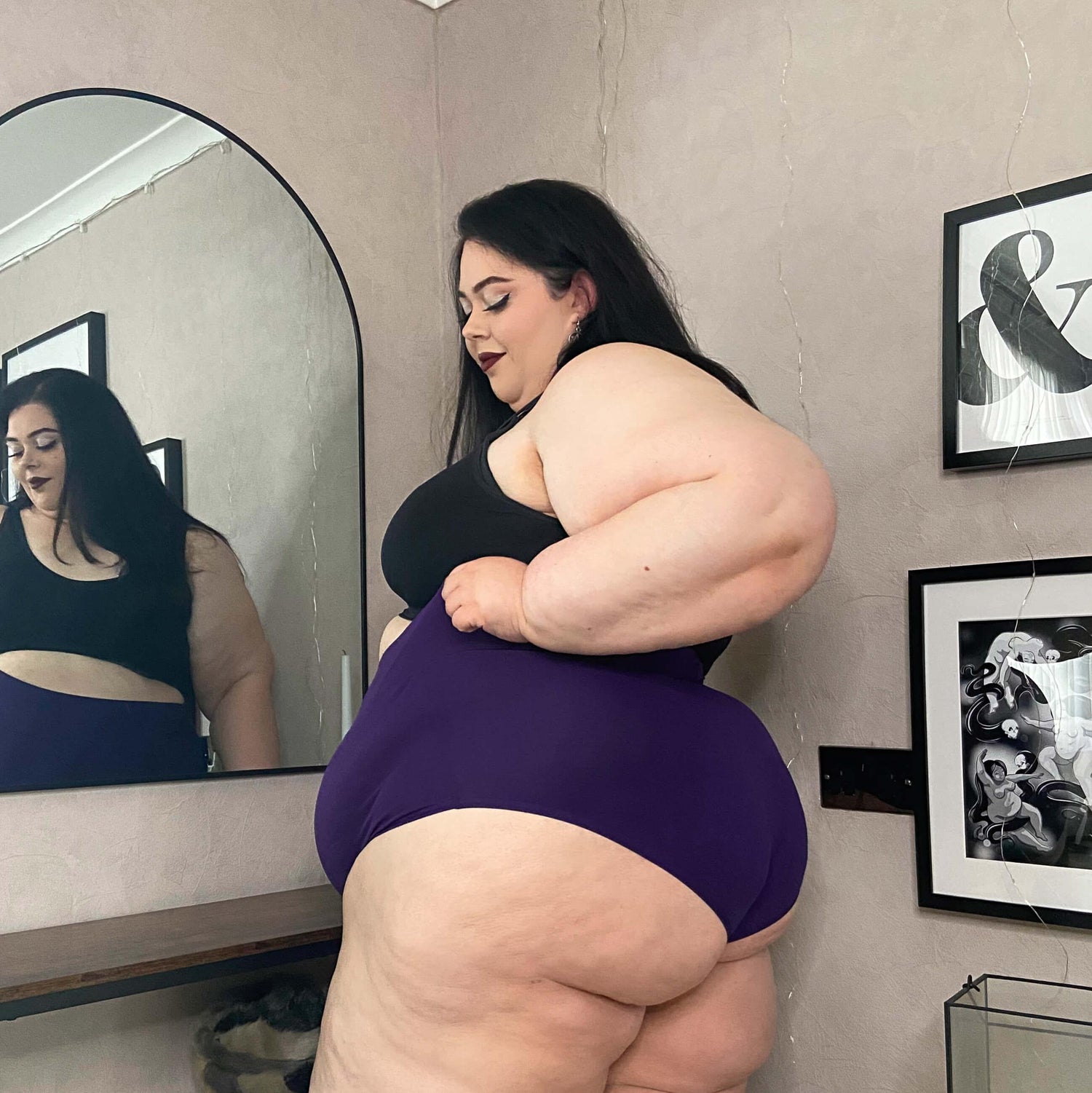 Biologisch Katoenen Super Hoge Taille Knickers - Suffragette Paars