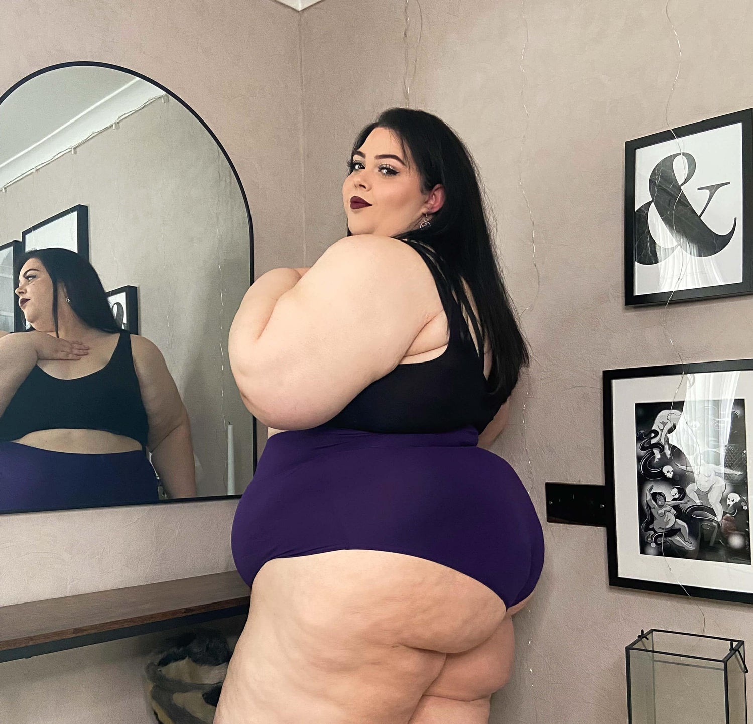 Biologisch Katoenen Super Hoge Taille Knickers - Suffragette Paars