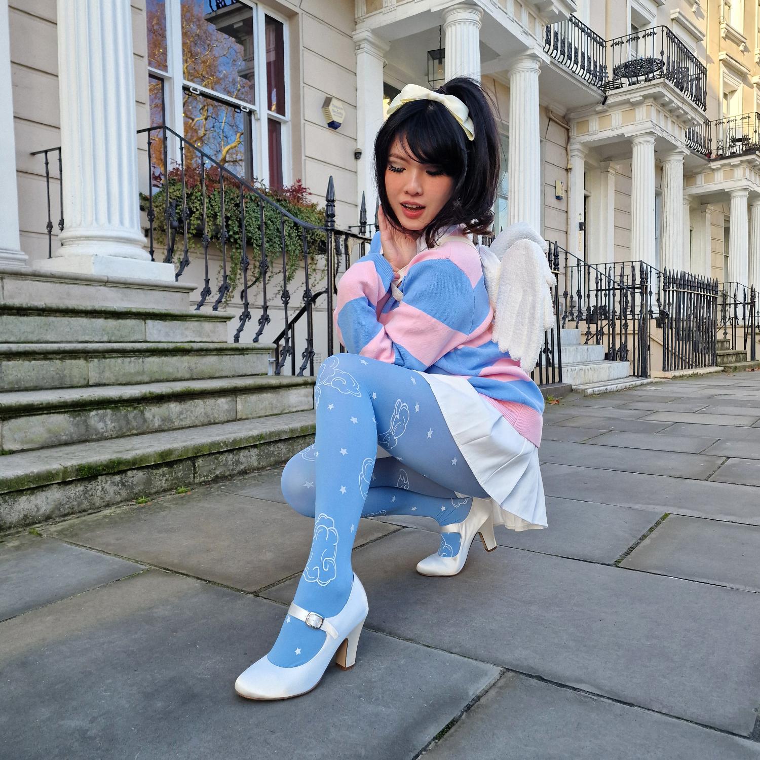 Rajstopy nieprzezroczyste 80 den - Woodcut Clouds