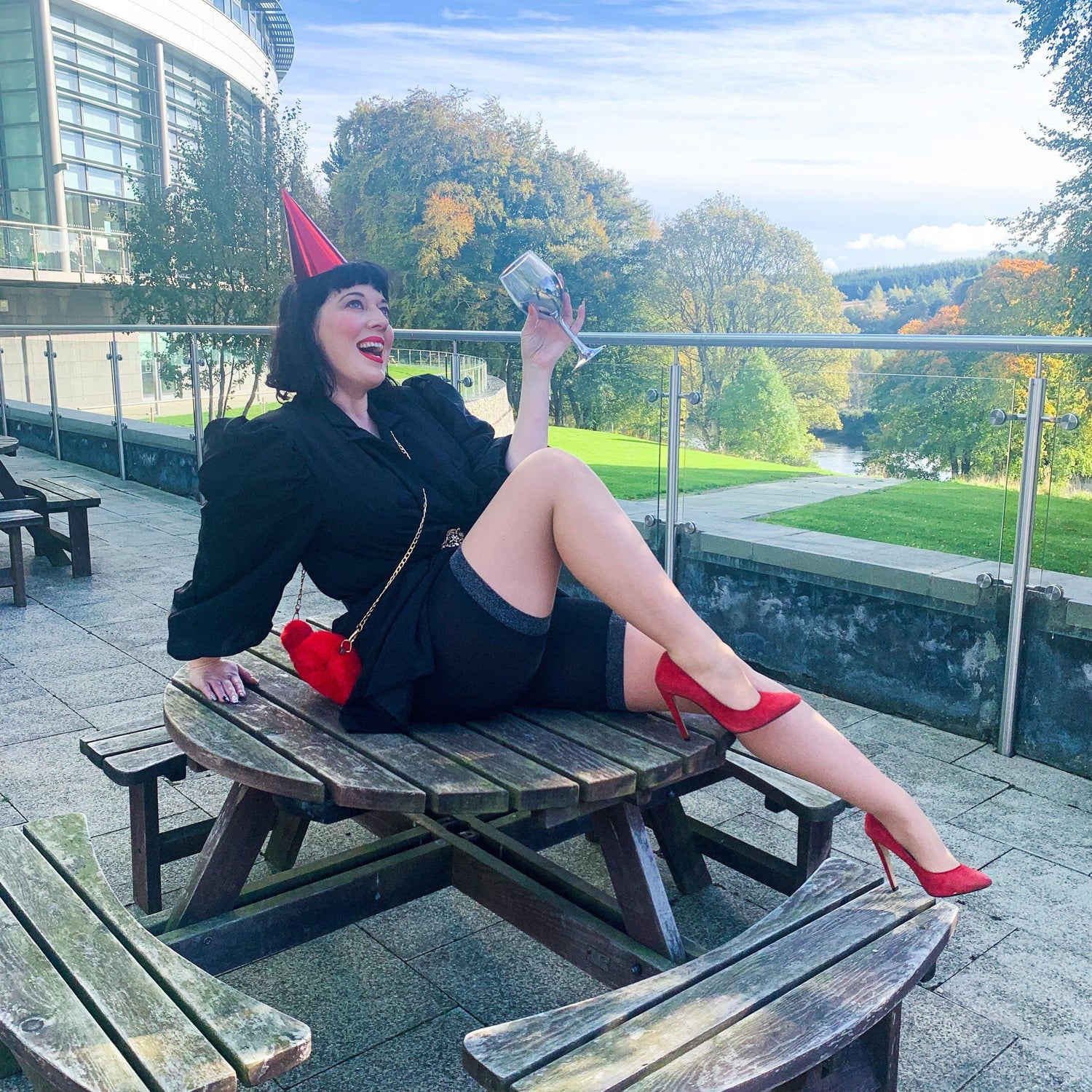 Rajstopy - Stay Cool Chub Rub Lurex Shorts - Czarne