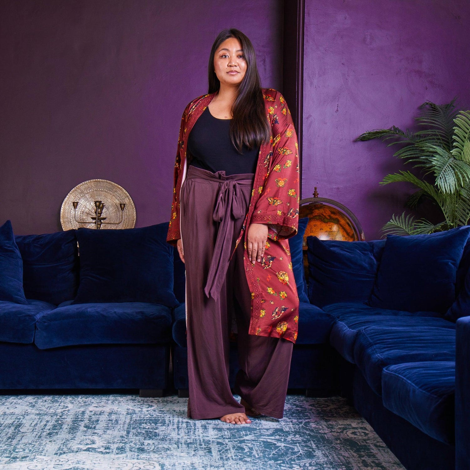 Satynowy szlafrok - Fortune