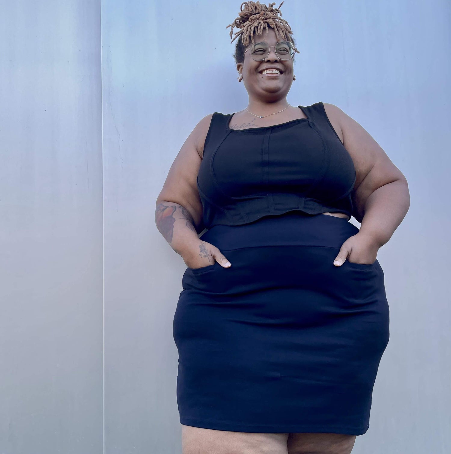 Mini spódniczka - granatowa