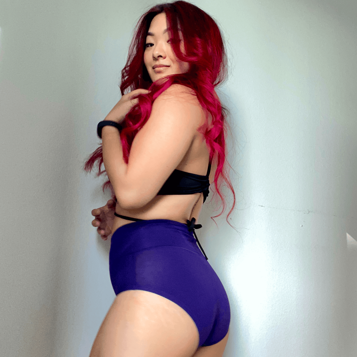 Majtki pełne z bawełny organicznej - Suffragette Purple