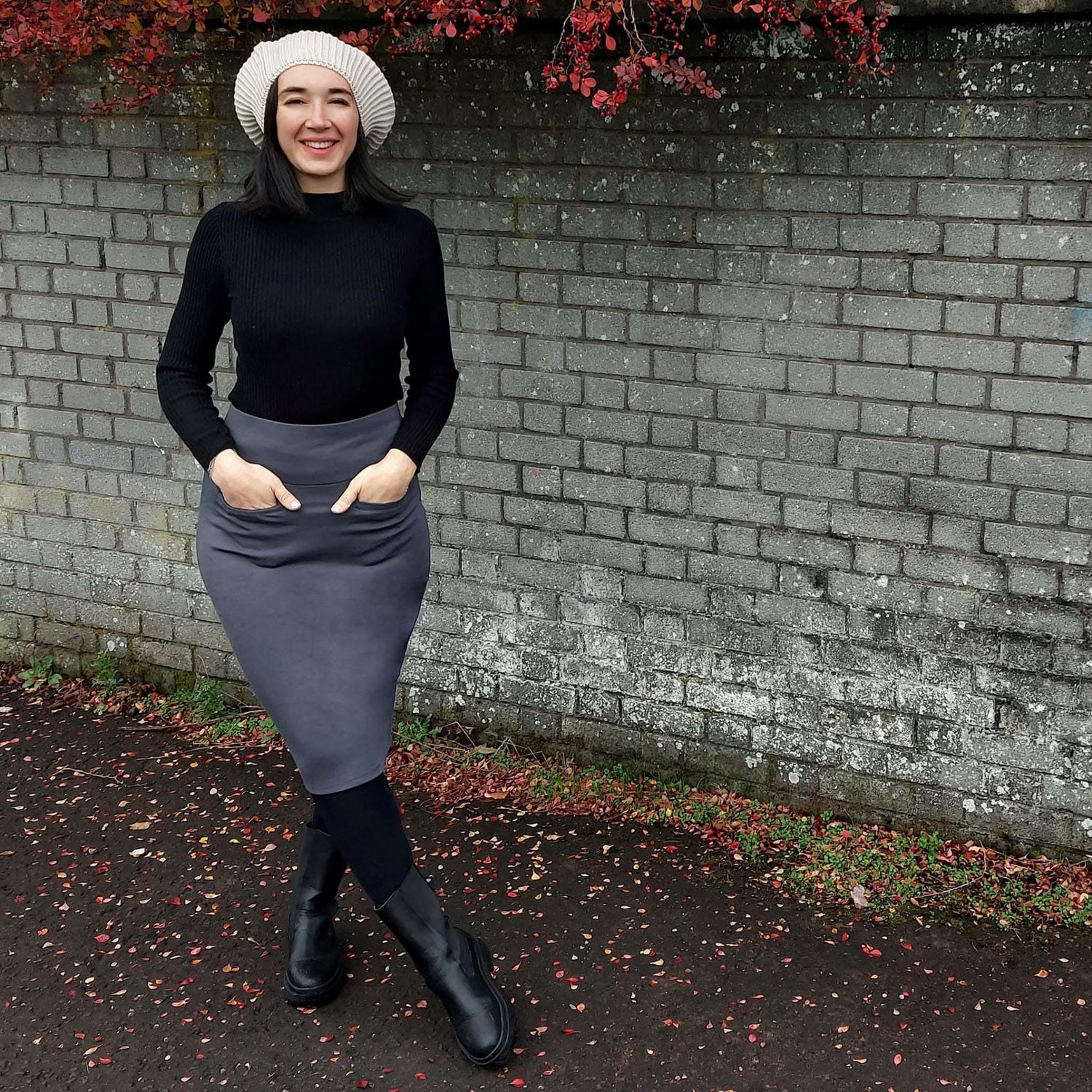 Spódnica ołówkowa - Slate Grey