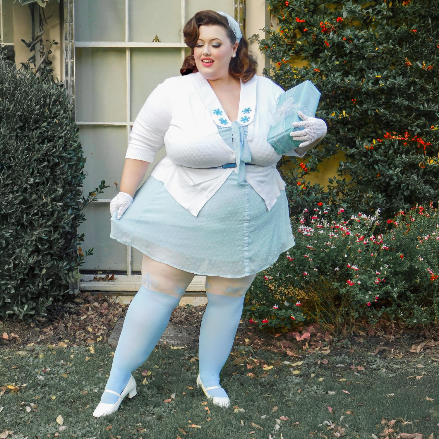 Collants de Natal - Liga floco de neve