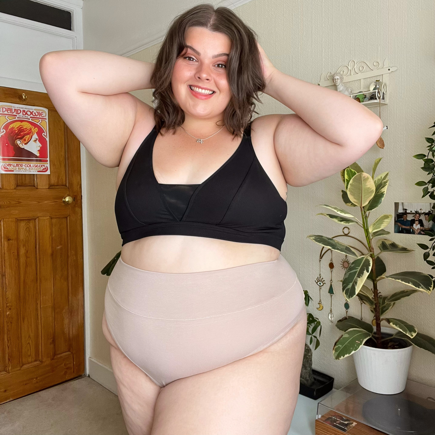 Cuecas de algodão orgânico de perna alta atrevida - Milk Bottle