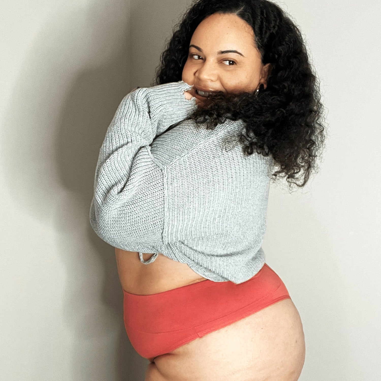 Tanga de algodão orgânico - Peach Party