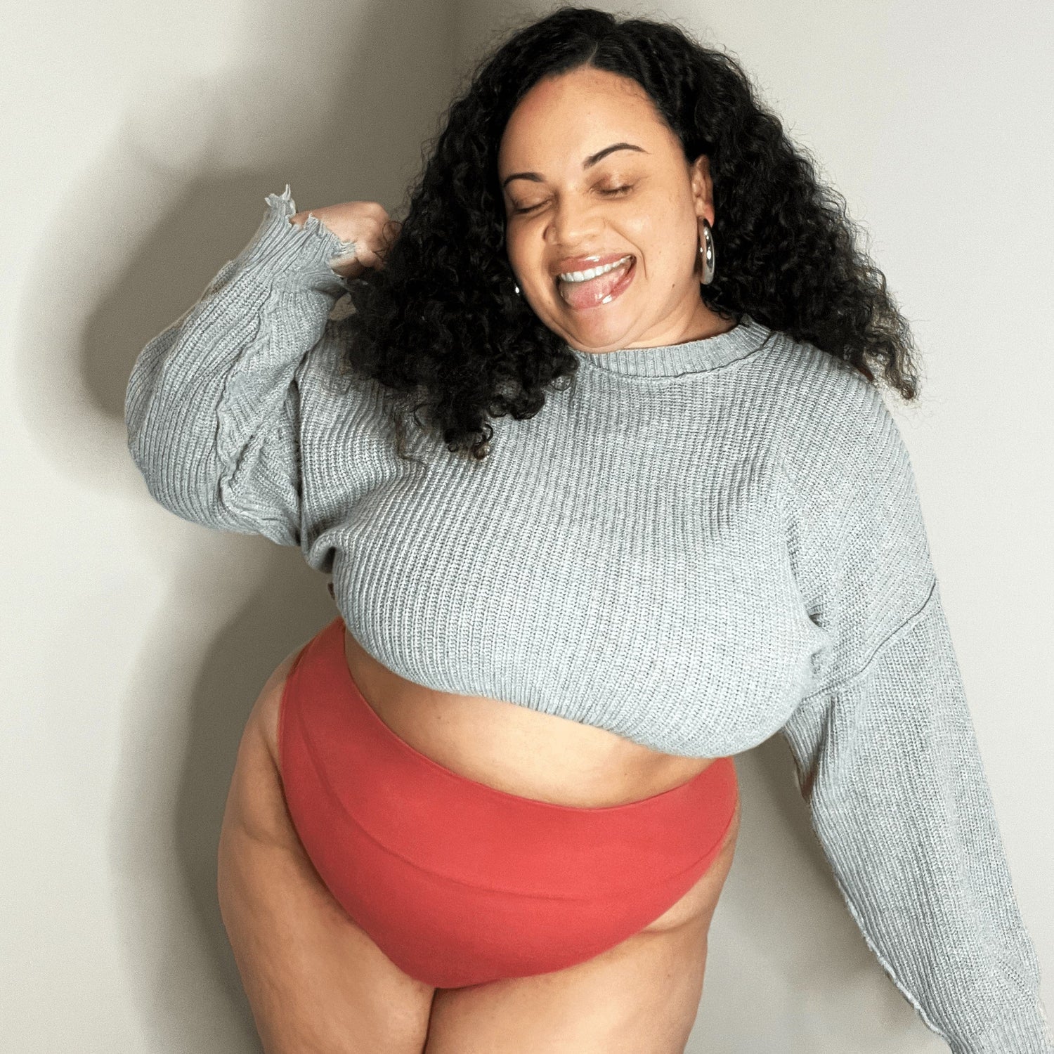 Tanga de algodão orgânico - Peach Party