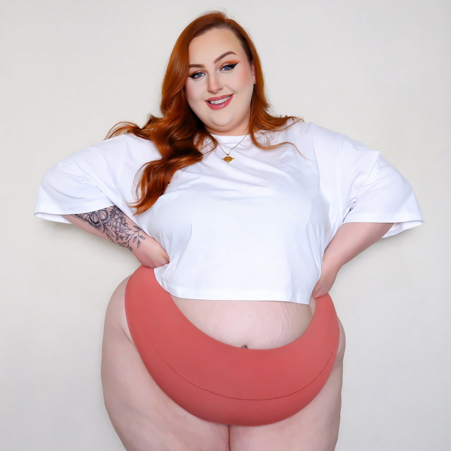 Tanga de algodão orgânico - Peach Party