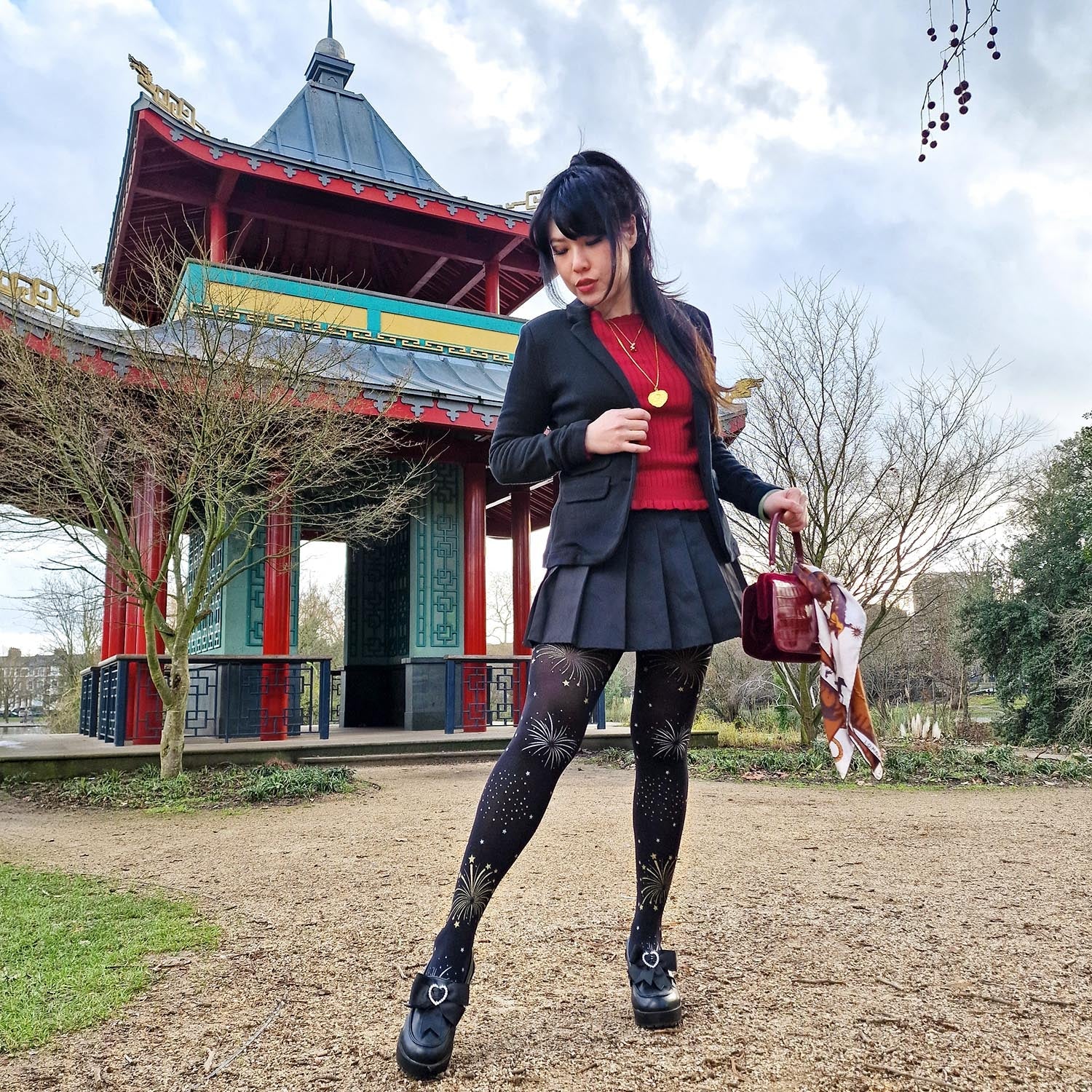 Meias opacas 80 denier - Fogos de artifício brilhantes