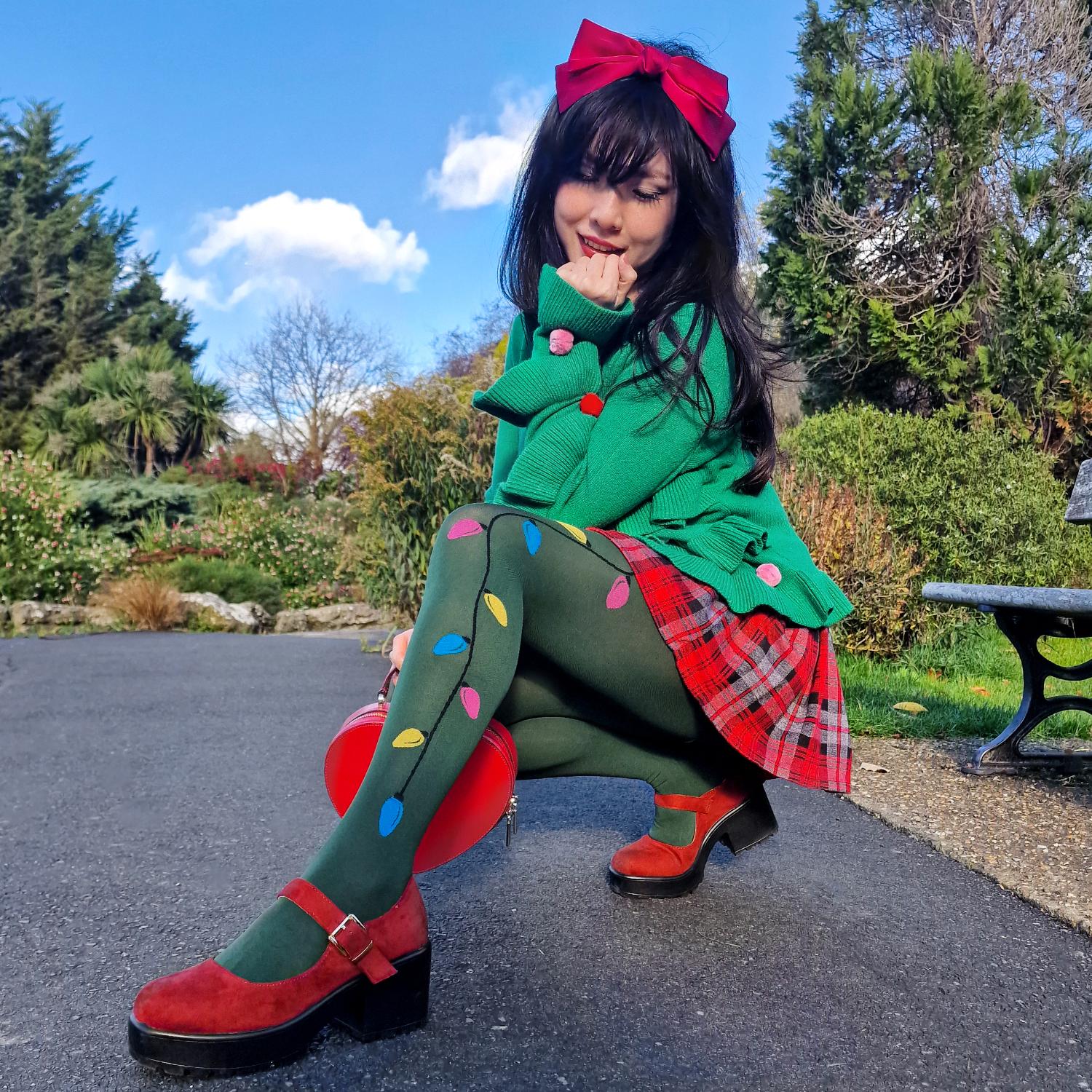 Meias opacas 80 denier - Luzes de fada