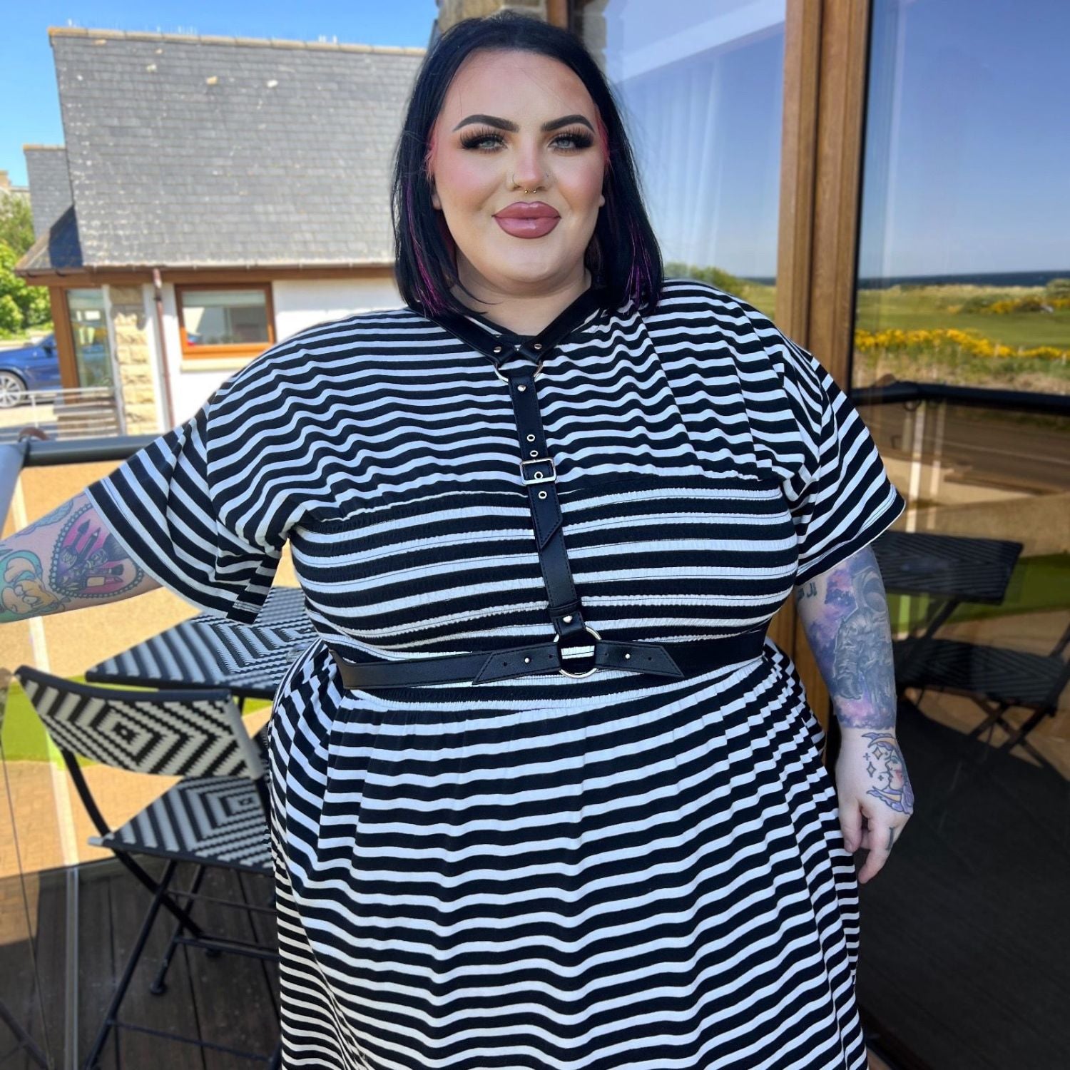 Arnês de corpo com anel em O