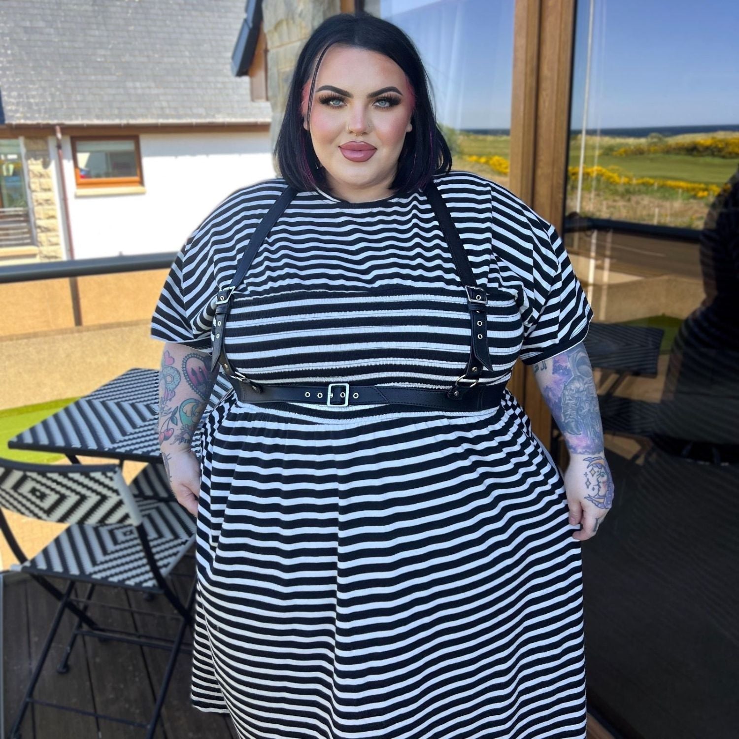 Arnês de corpo com anel em O