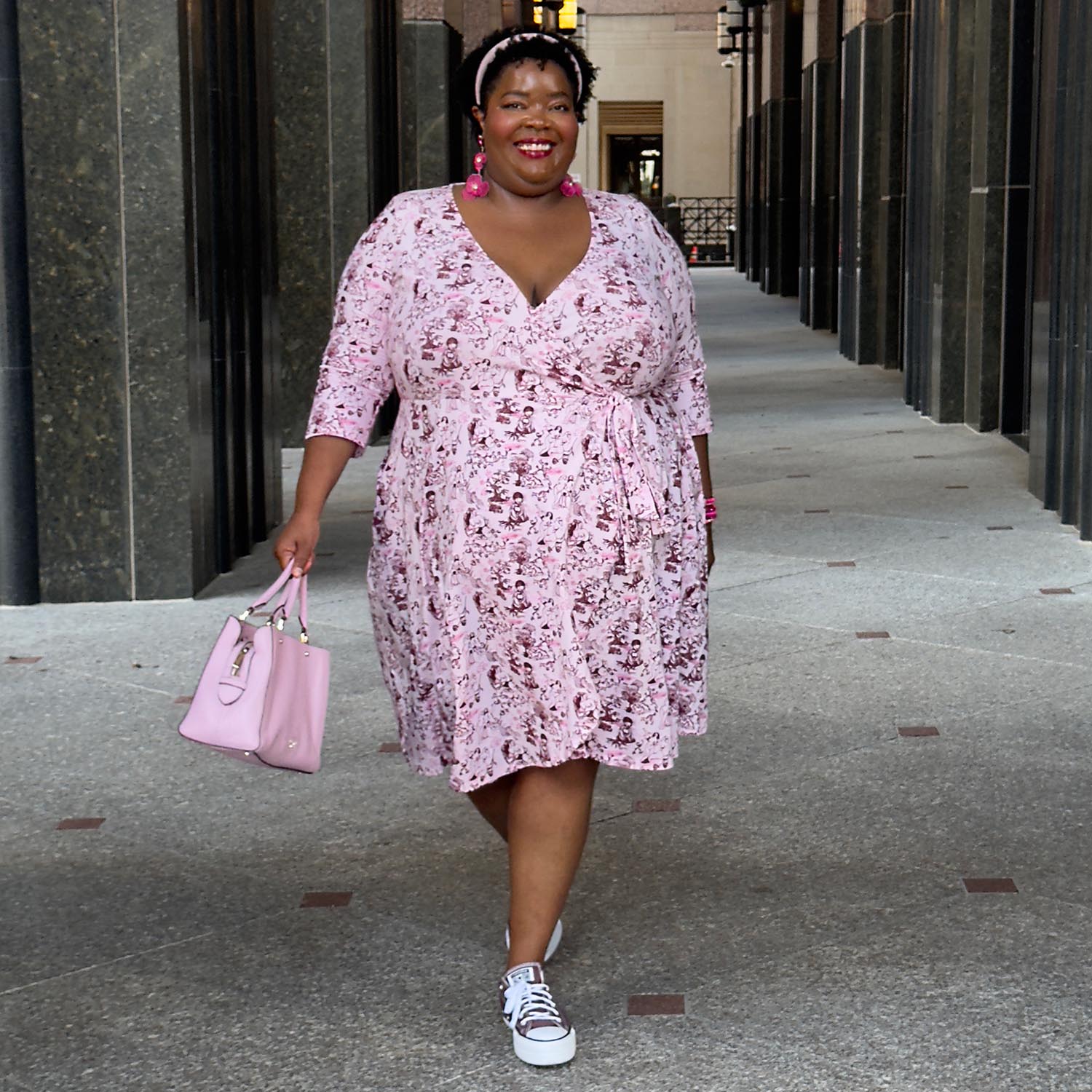 Vestido de gola alta - Passion au Jardin - L'Amour Rose