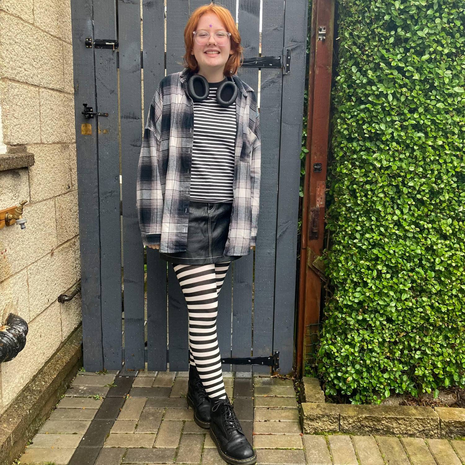 Collants às riscas Tween - Bruxa