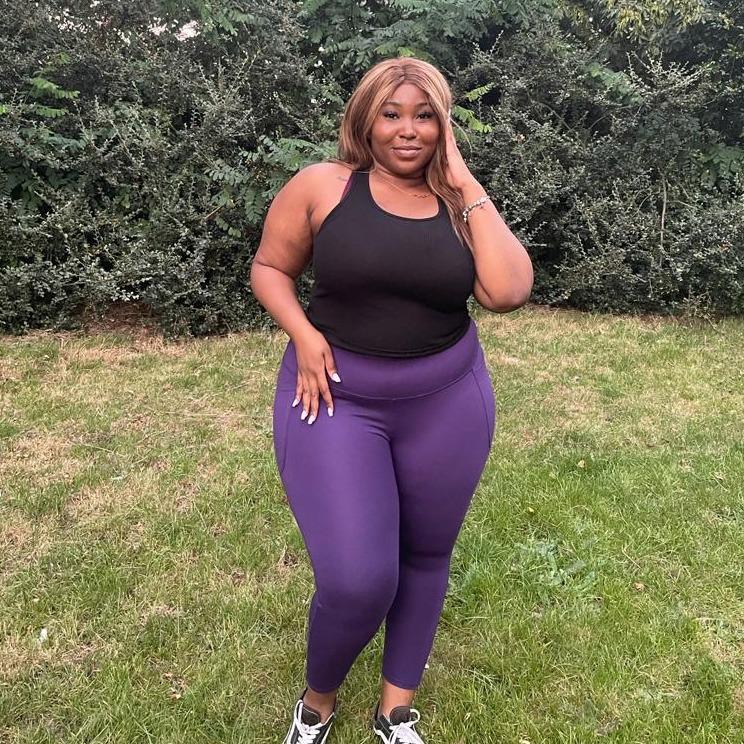 Leggings curtas à prova de agachamento - Suffragette Purple