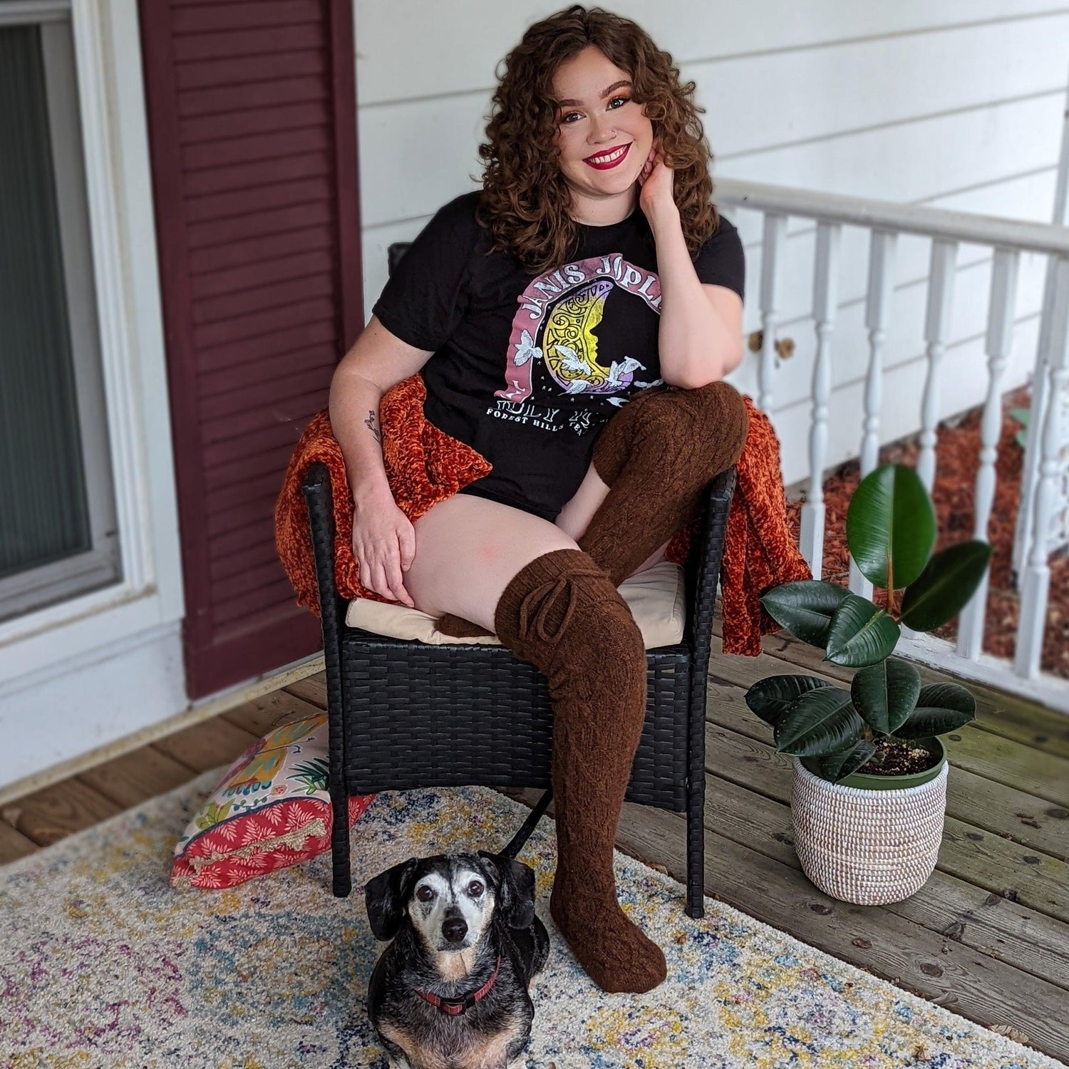 Meias altas - Chocolate quente