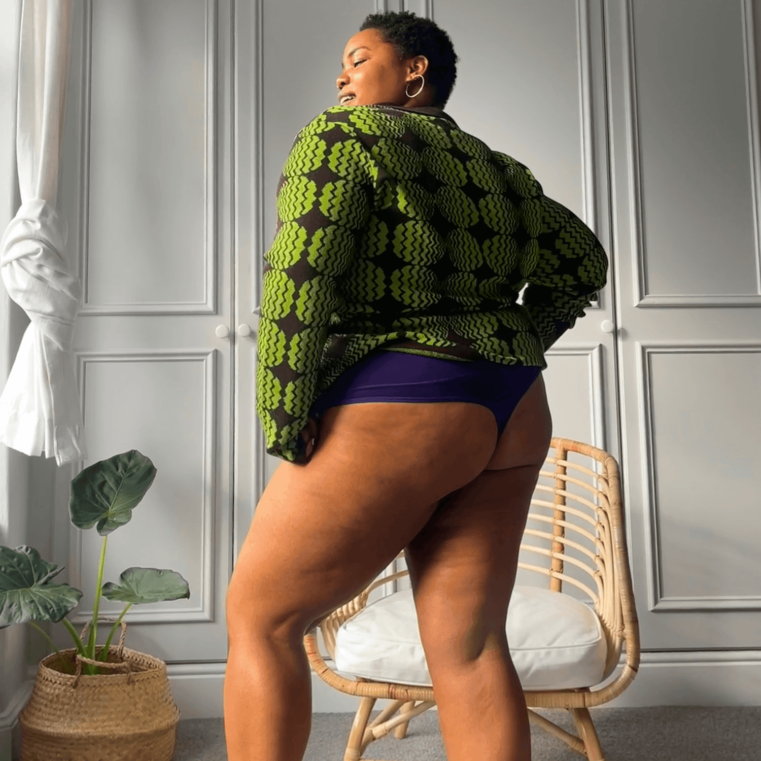 Tanga de algodão orgânico - Suffragette Purple