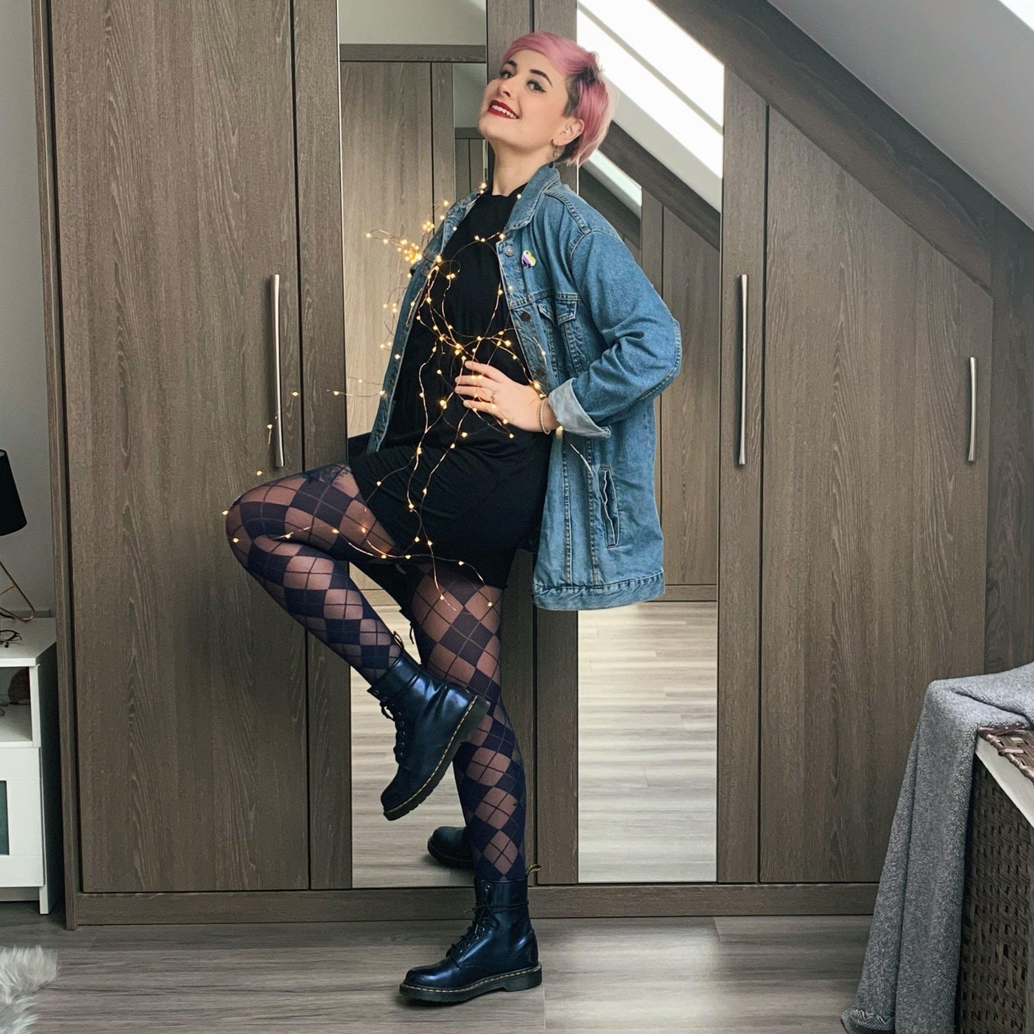 Collants diamantados - Marinha