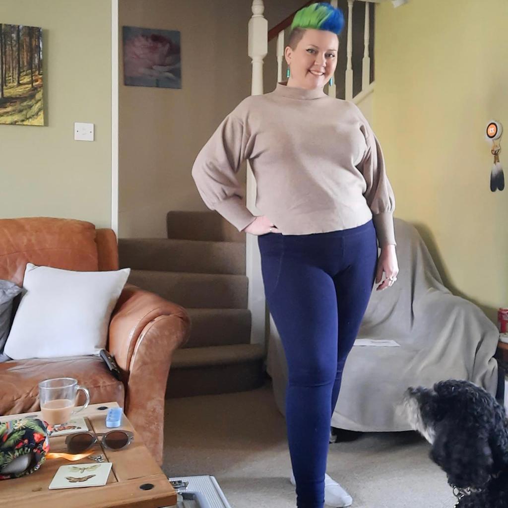 Leggings compridas à prova de agachamento - Marinha