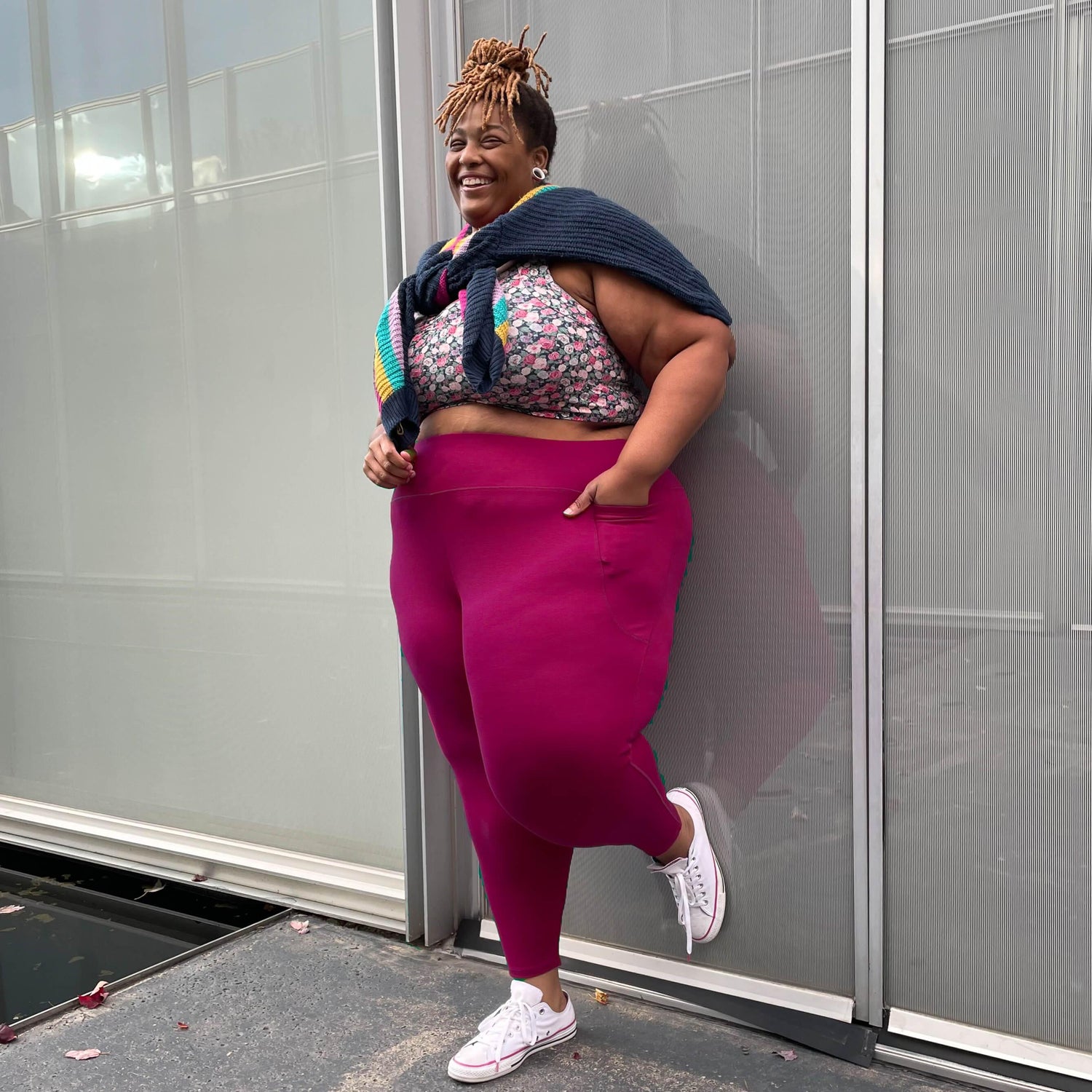 Leggings compridas à prova de agachamento - Raspberry Pie