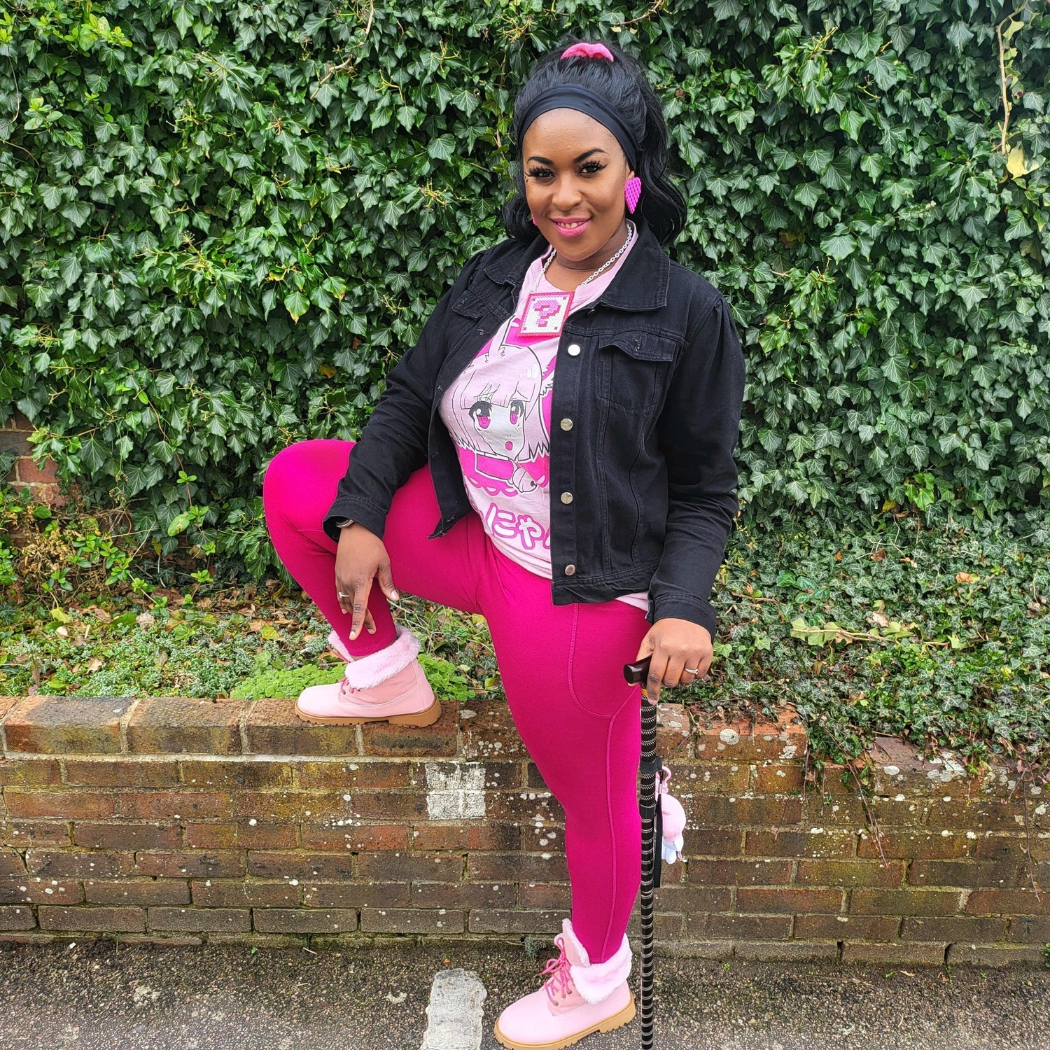 Squat Proof korta leggings - Raspberry Pie