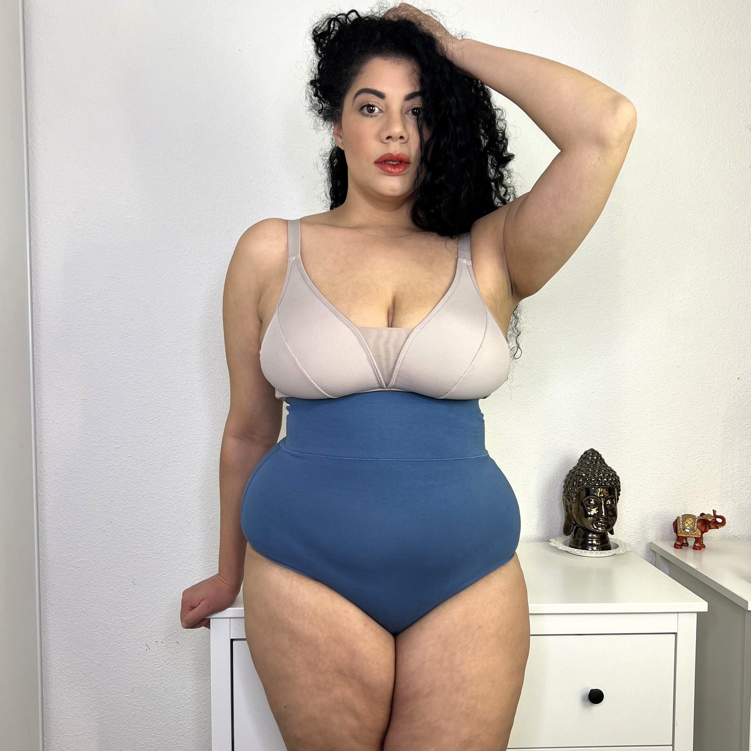 Super High Waist Knickers i ekologisk bomull - Denim