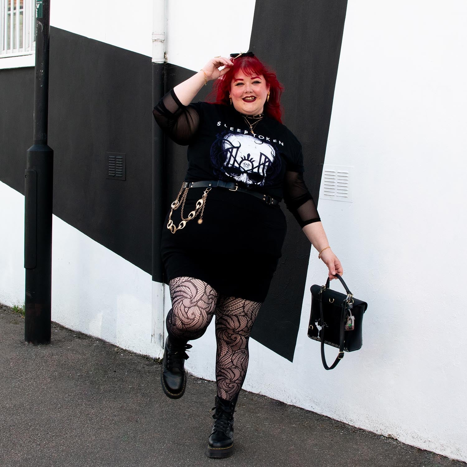 Thighs The Limit Fishnets - Timewarp - Svart