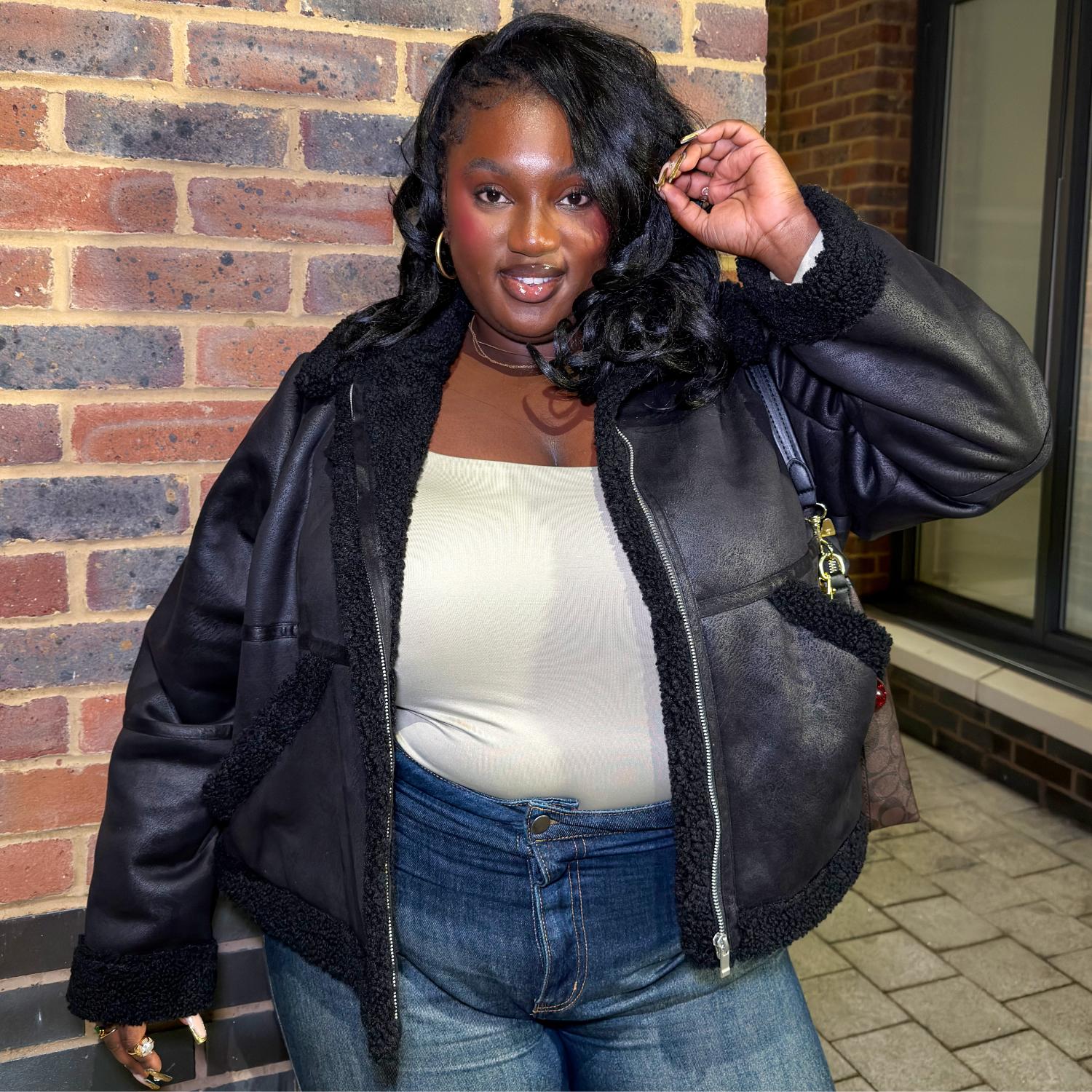 Bessie Aviator-jacka – Svart