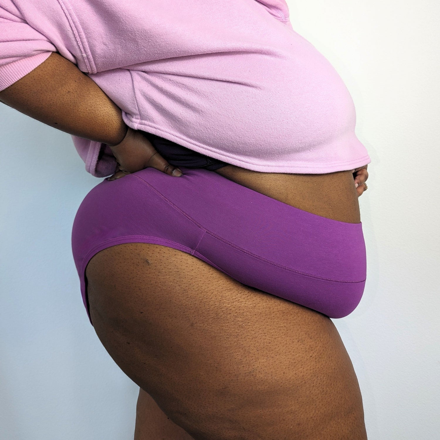 Super High Leg Knickers i ekologisk bomull - Grape Escape