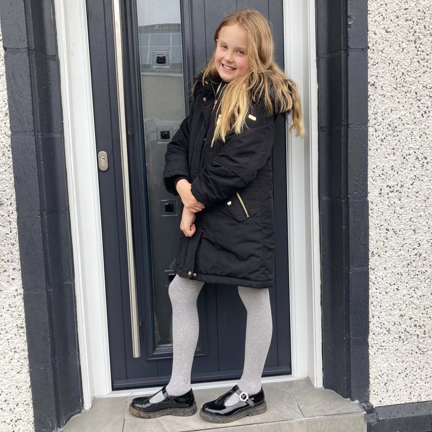 Bomullsstrumpbyxor för barn - Marl Grey