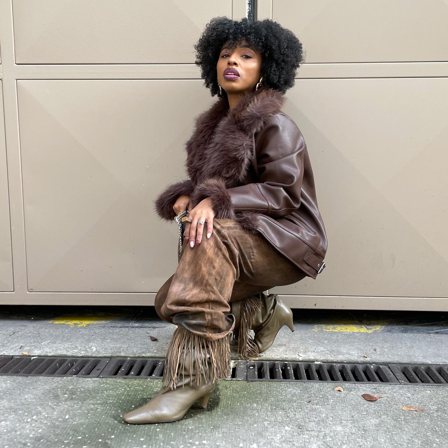 Amelia Aviator-jacka – brun