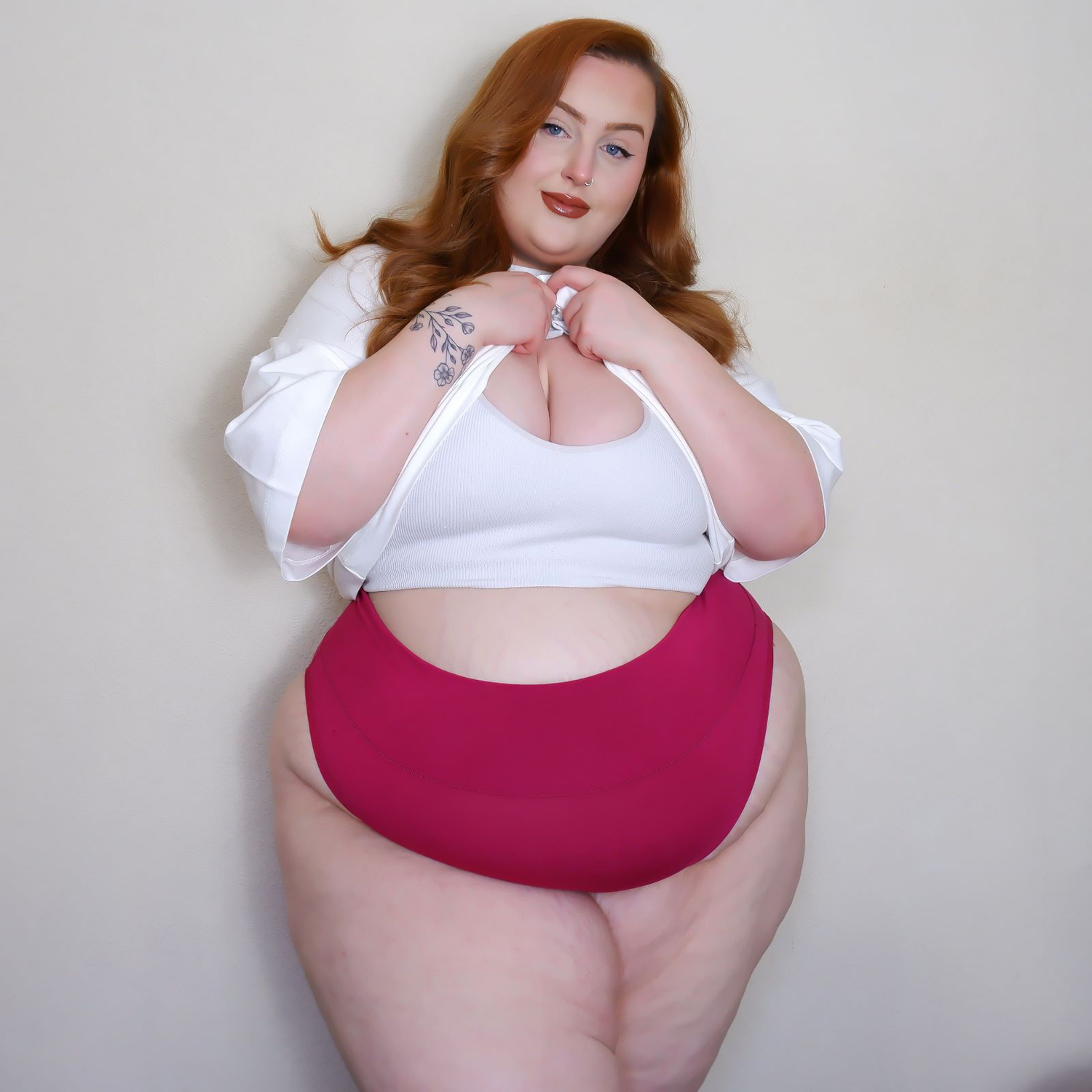 Super High Leg Knickers i ekologisk bomull - Raspberry Pie