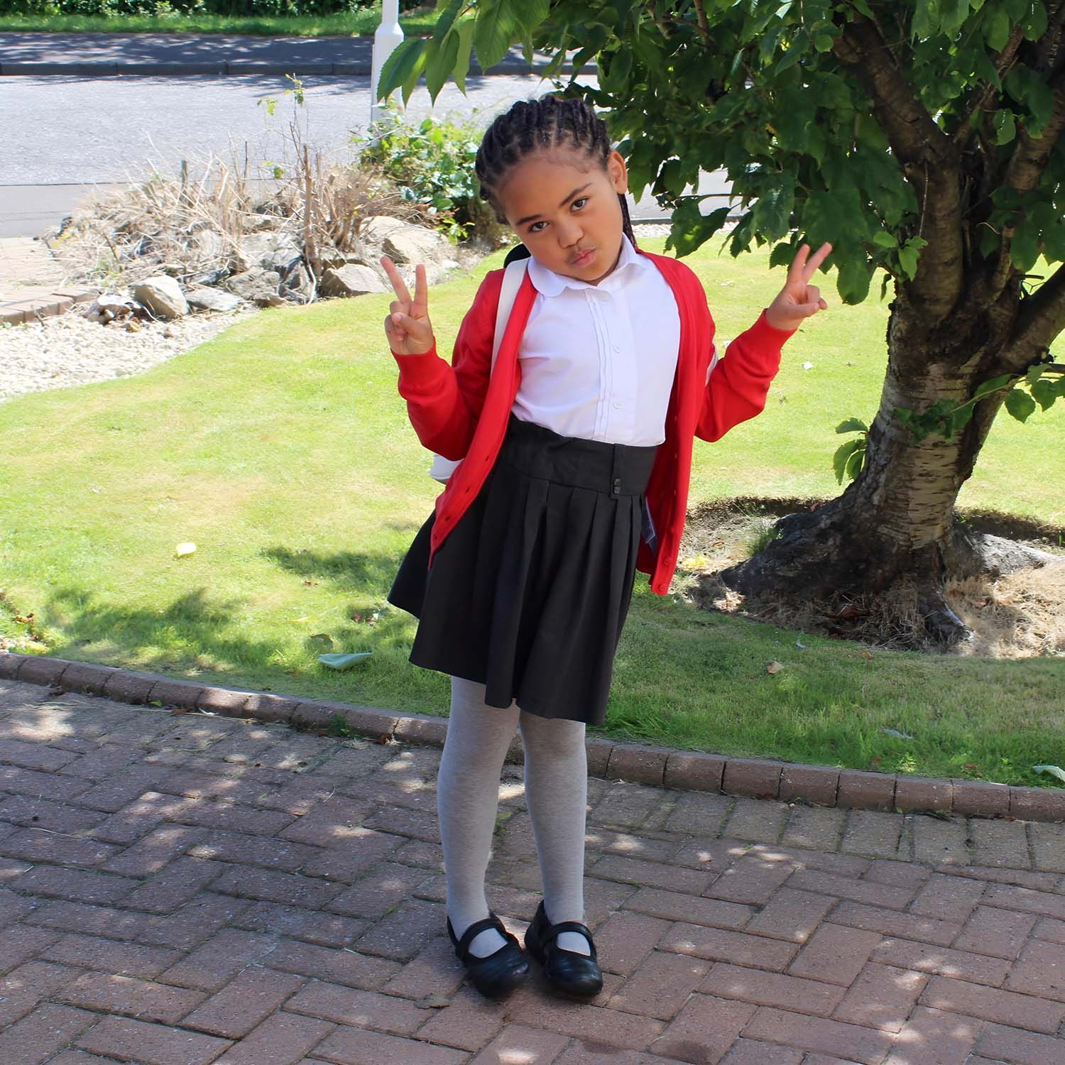 Bomullsstrumpbyxor för barn - Marl Grey