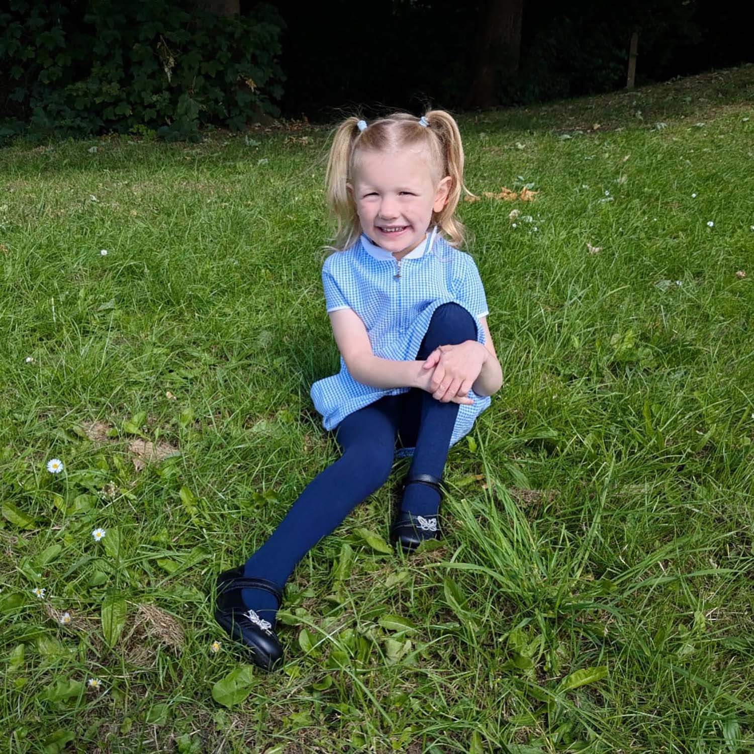 Bomullsstrumpbyxor för barn - Marin