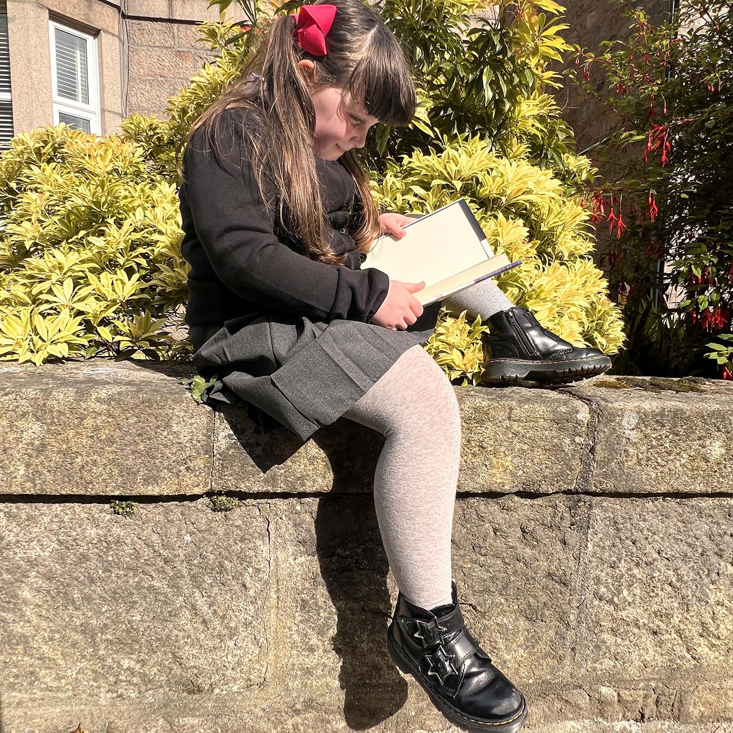 Bomullsstrumpbyxor för barn - Marl Grey