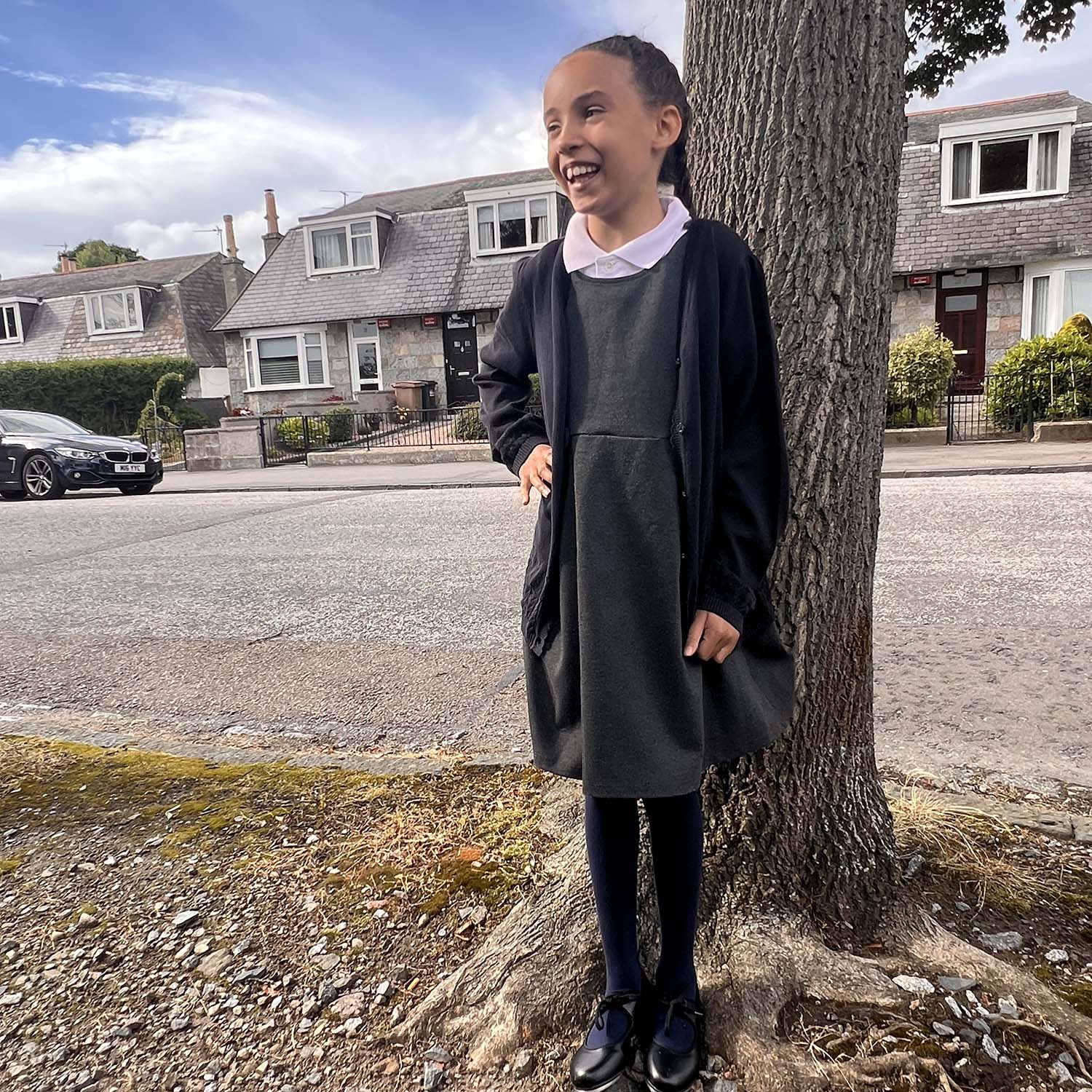 Bomullsstrumpbyxor för barn - Marin