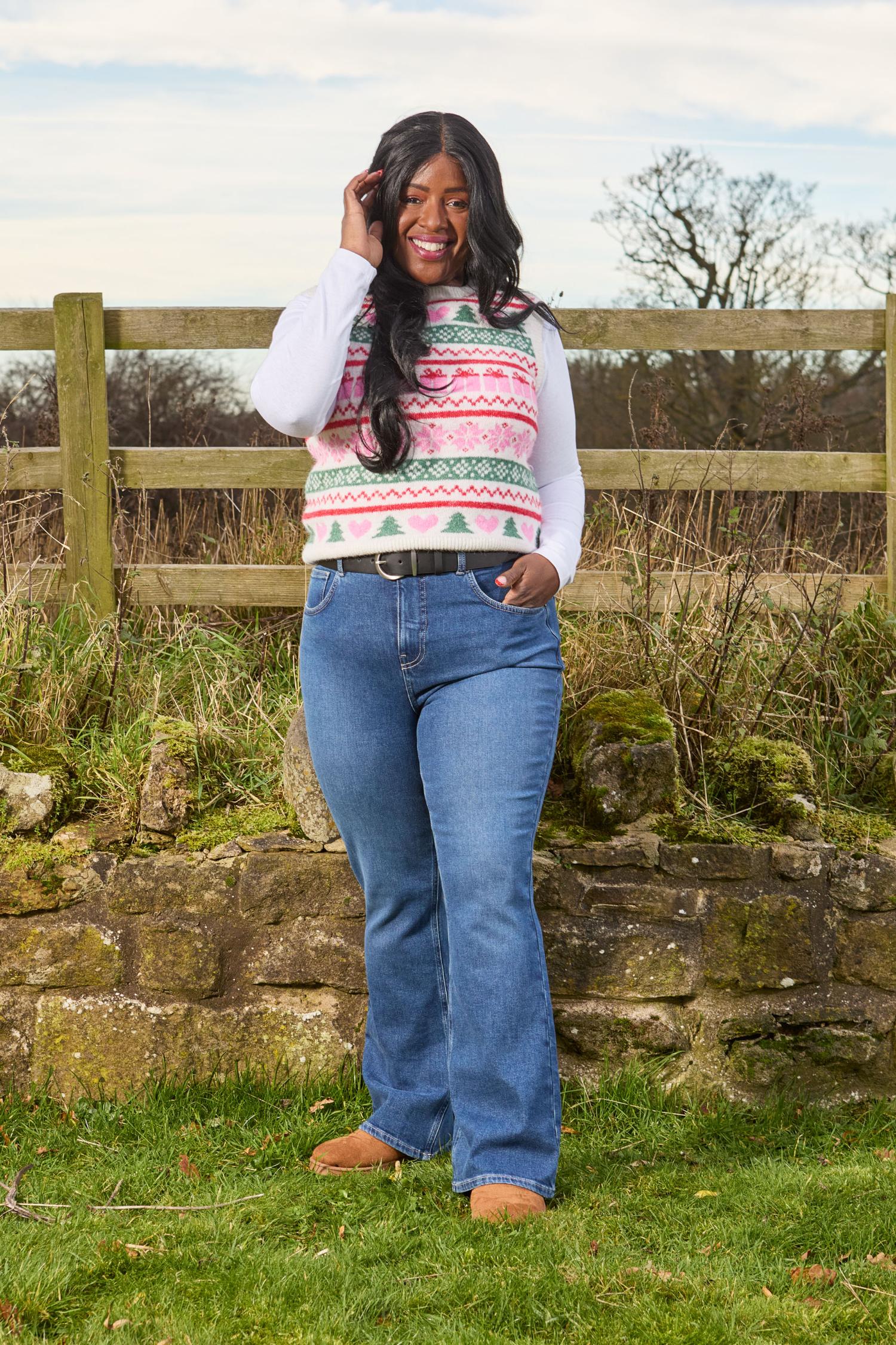 Ekologiska bootcut-jeans – Atlantic