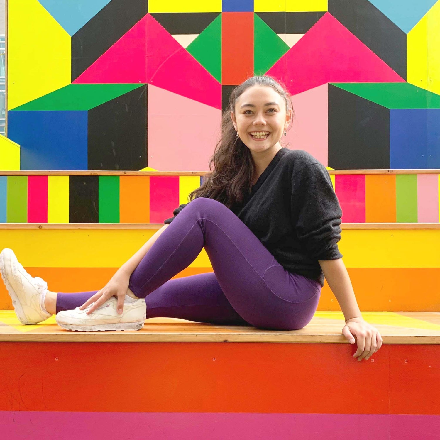 Squat Proof korta leggings - Suffragette lila