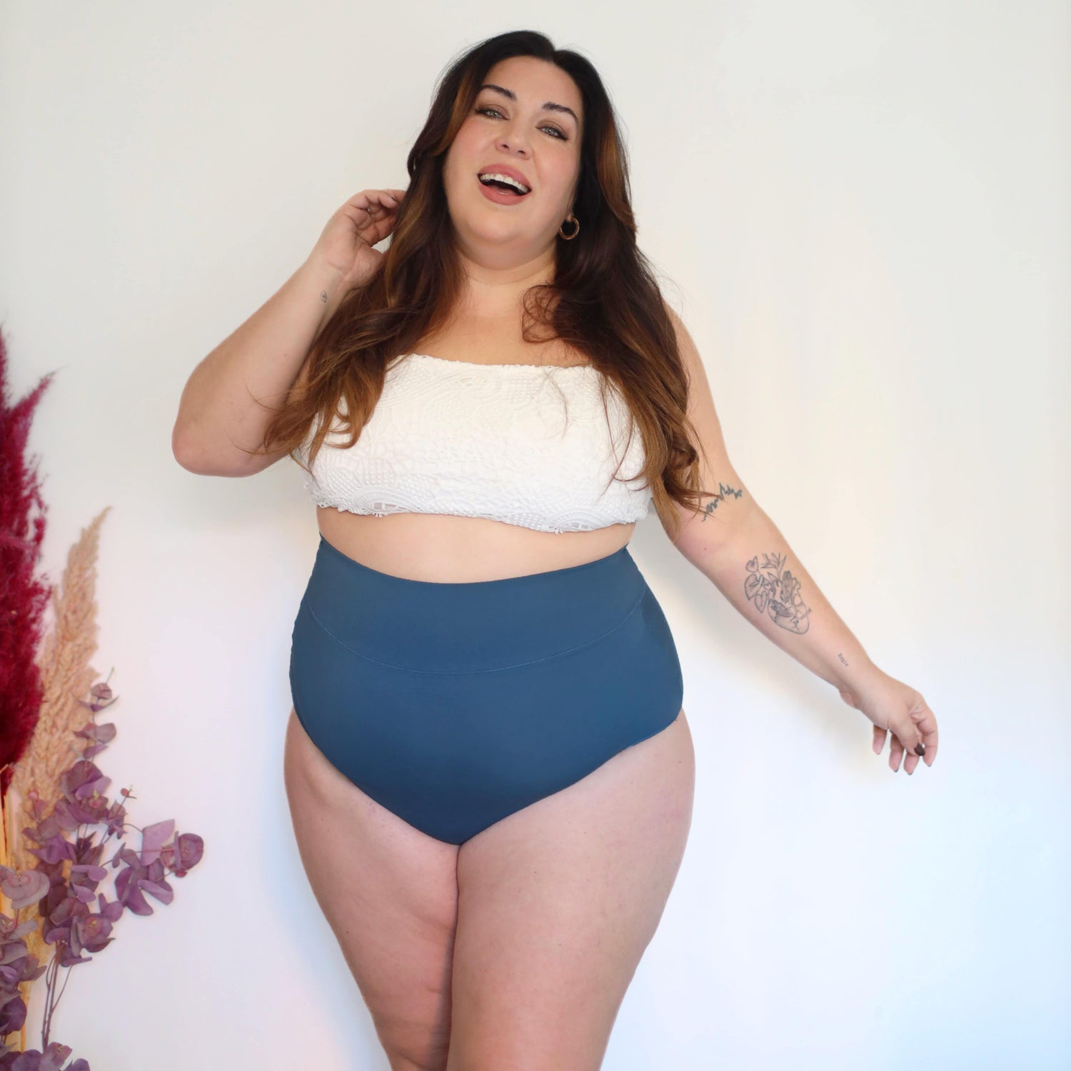 Super High Waist Knickers i ekologisk bomull - Denim