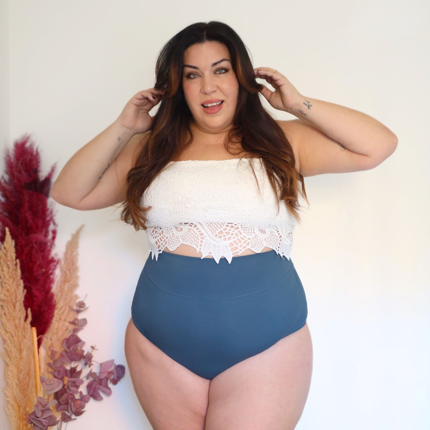 Super High Waist Knickers i ekologisk bomull - Denim