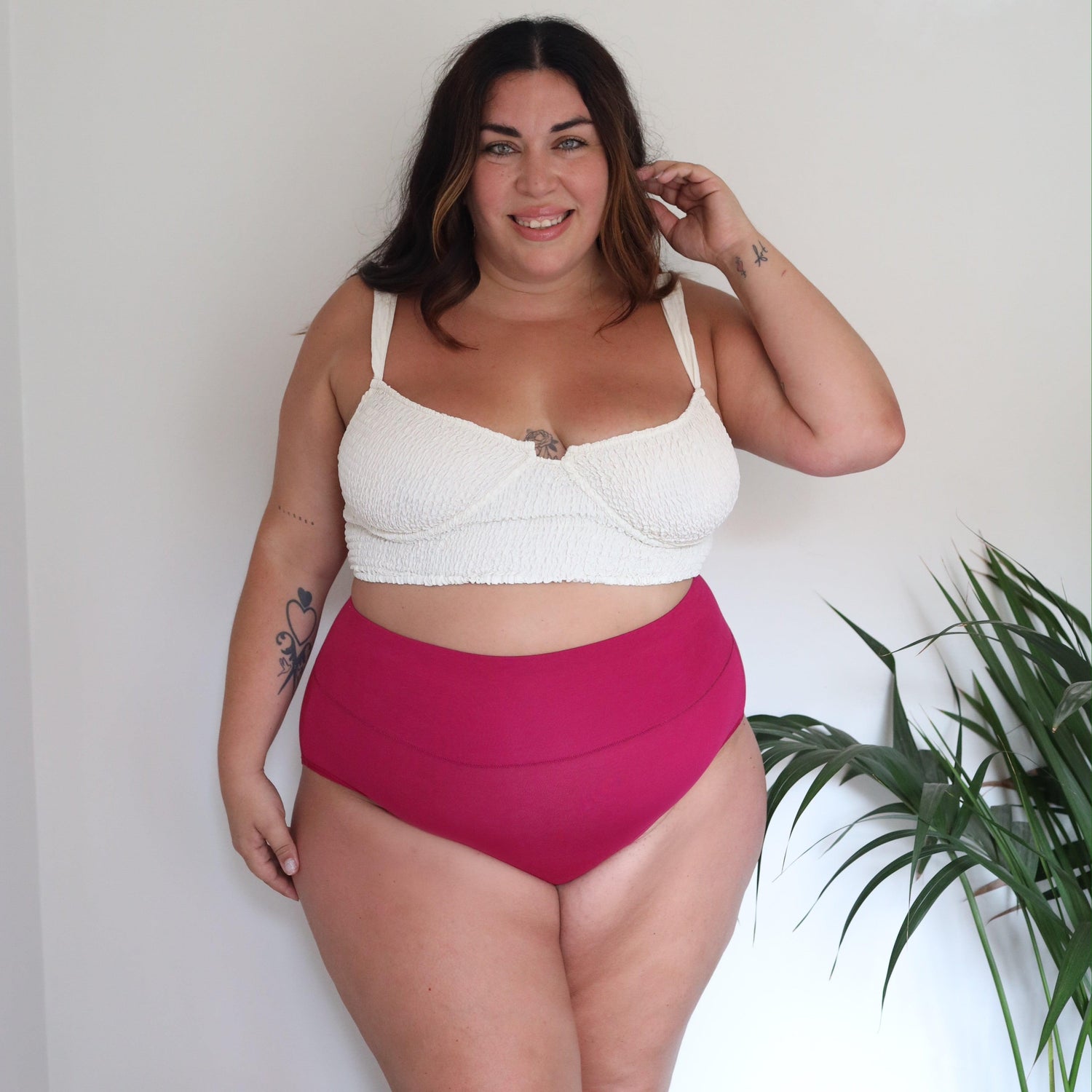 Knickers i ekologisk bomull med helkort - Raspberry Pie