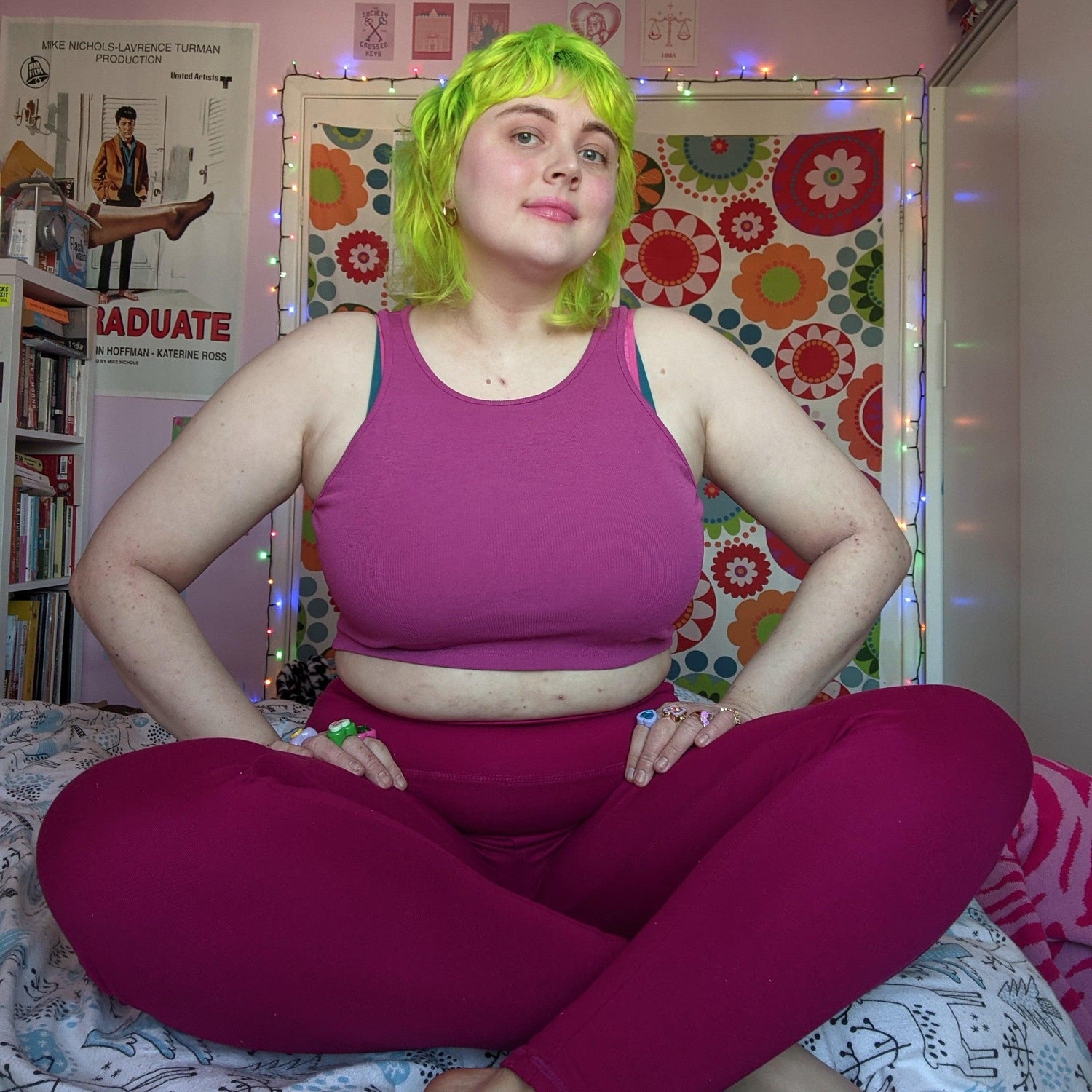 Squat Proof Långa Leggings - Raspberry Pie