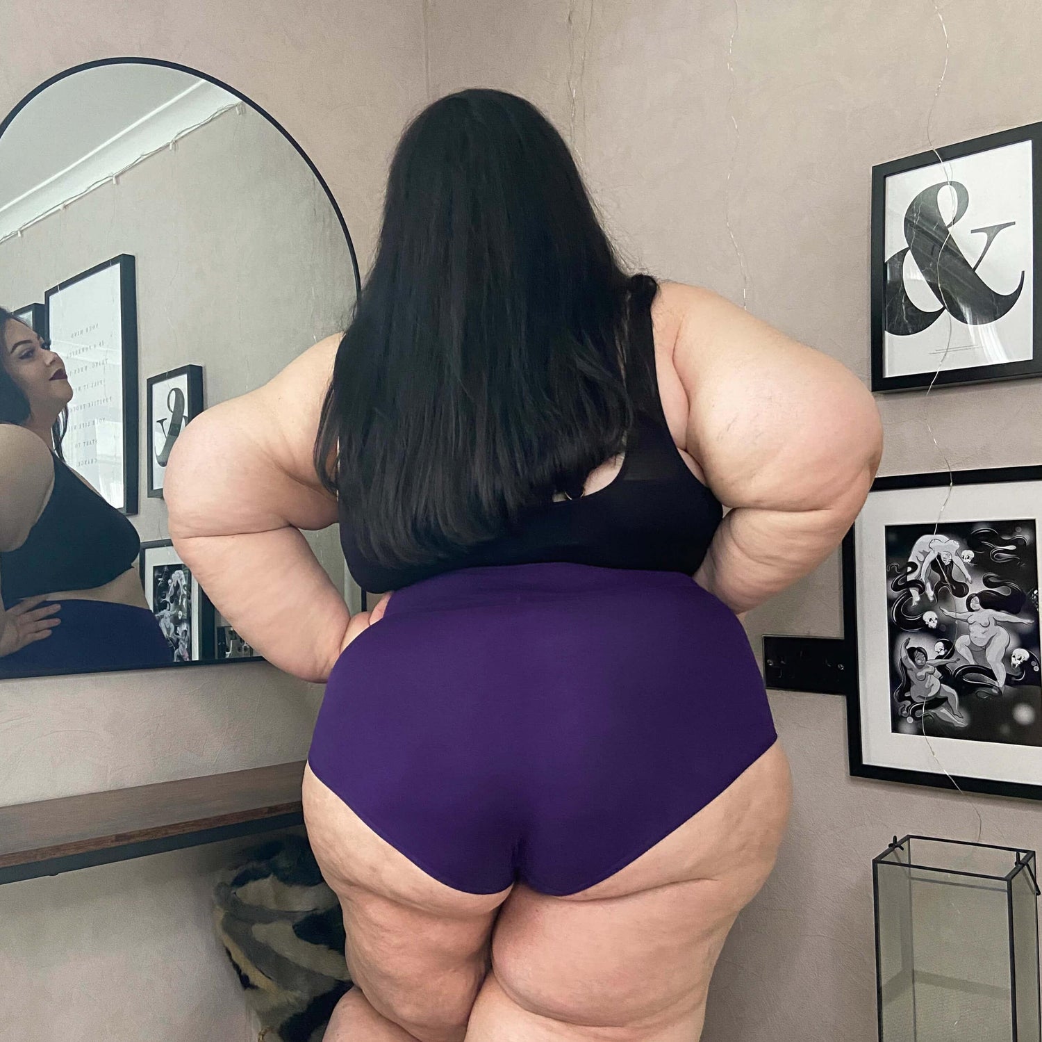 Super High Waist Knickers i ekologisk bomull - Suffragette Purple