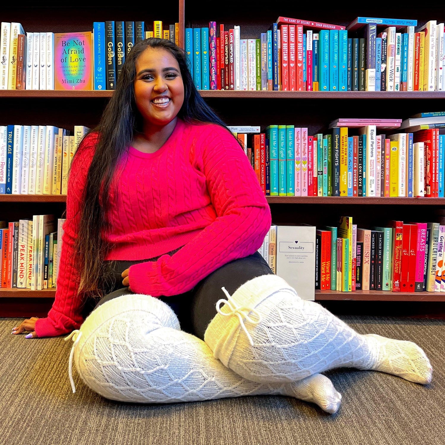 Lårhöga strumpor - Snowball