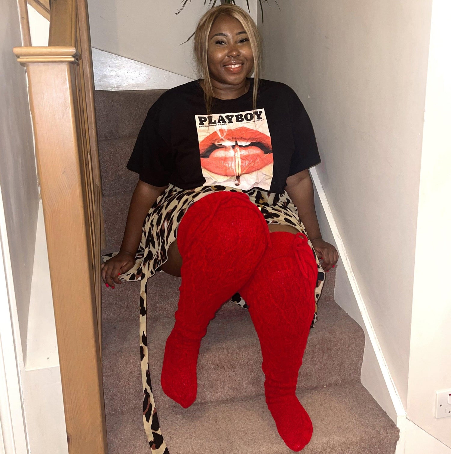 Lårhöga strumpor - Lobster