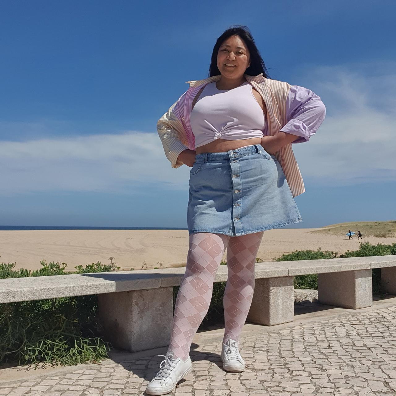 Strumpbyxor - 40 Denier Diamonds - Pétale De Rose