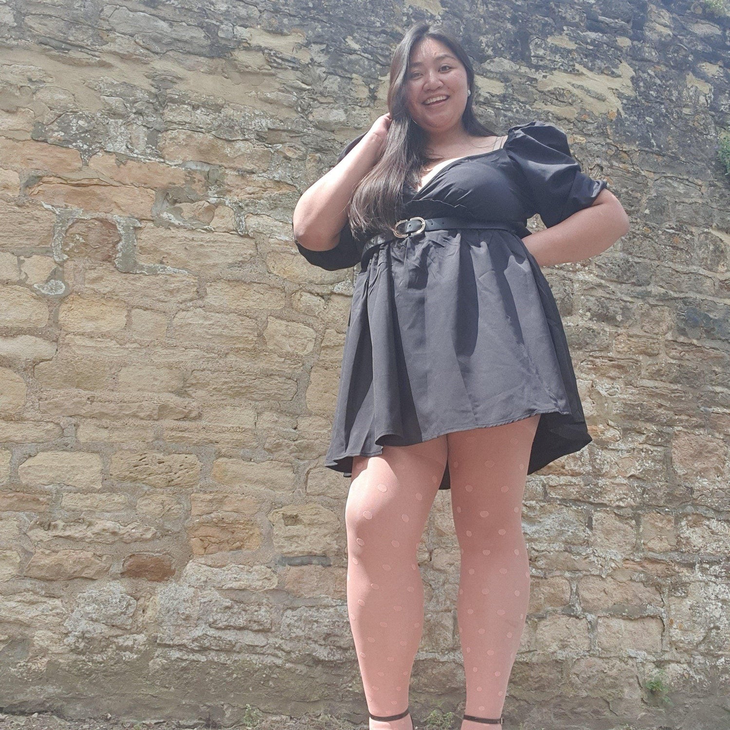 Strumpbyxor - 40 Denier Polka - Abricot