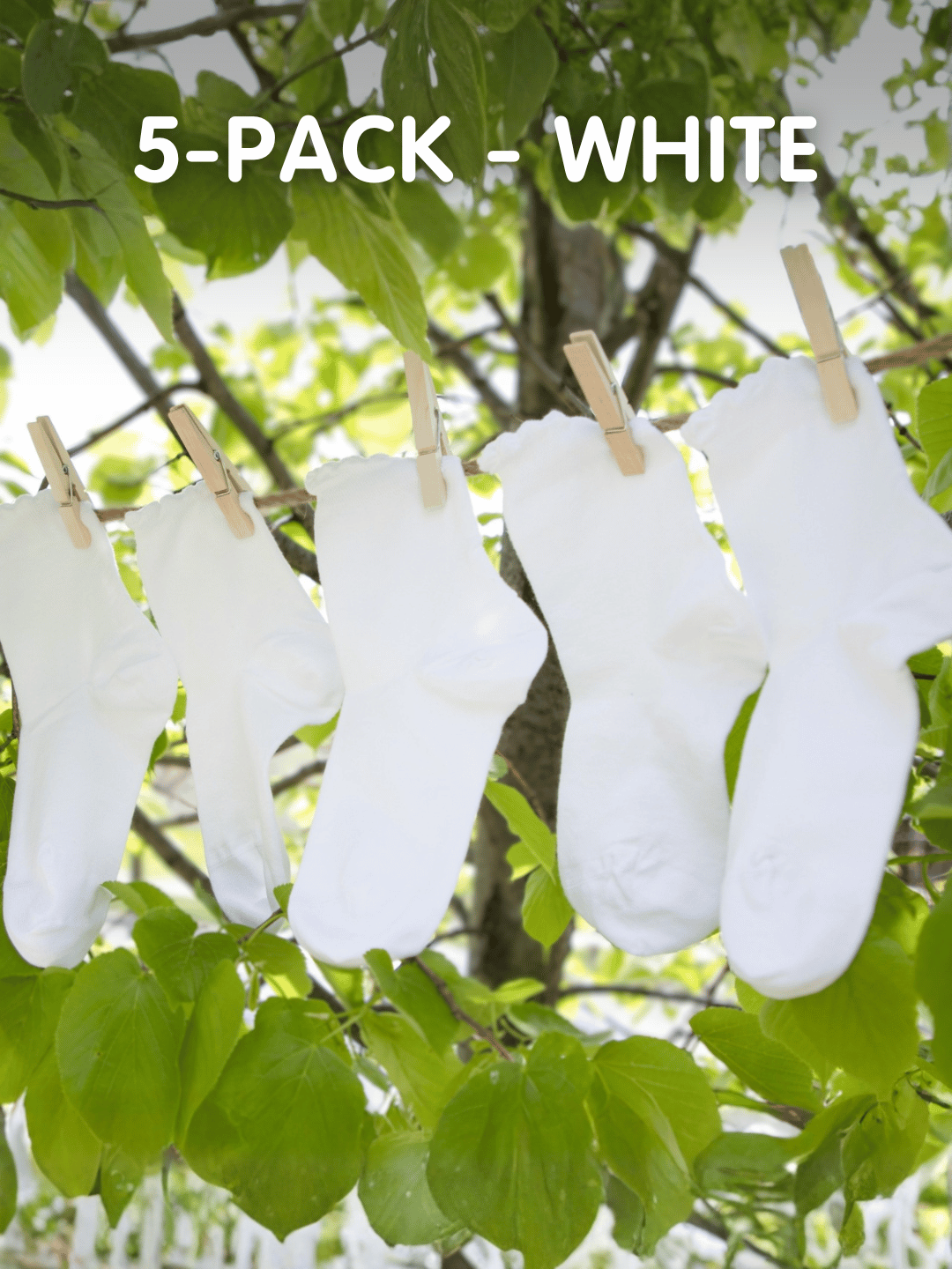 Ultimate Bamboo Ankle Socks - 5 Pairs in White