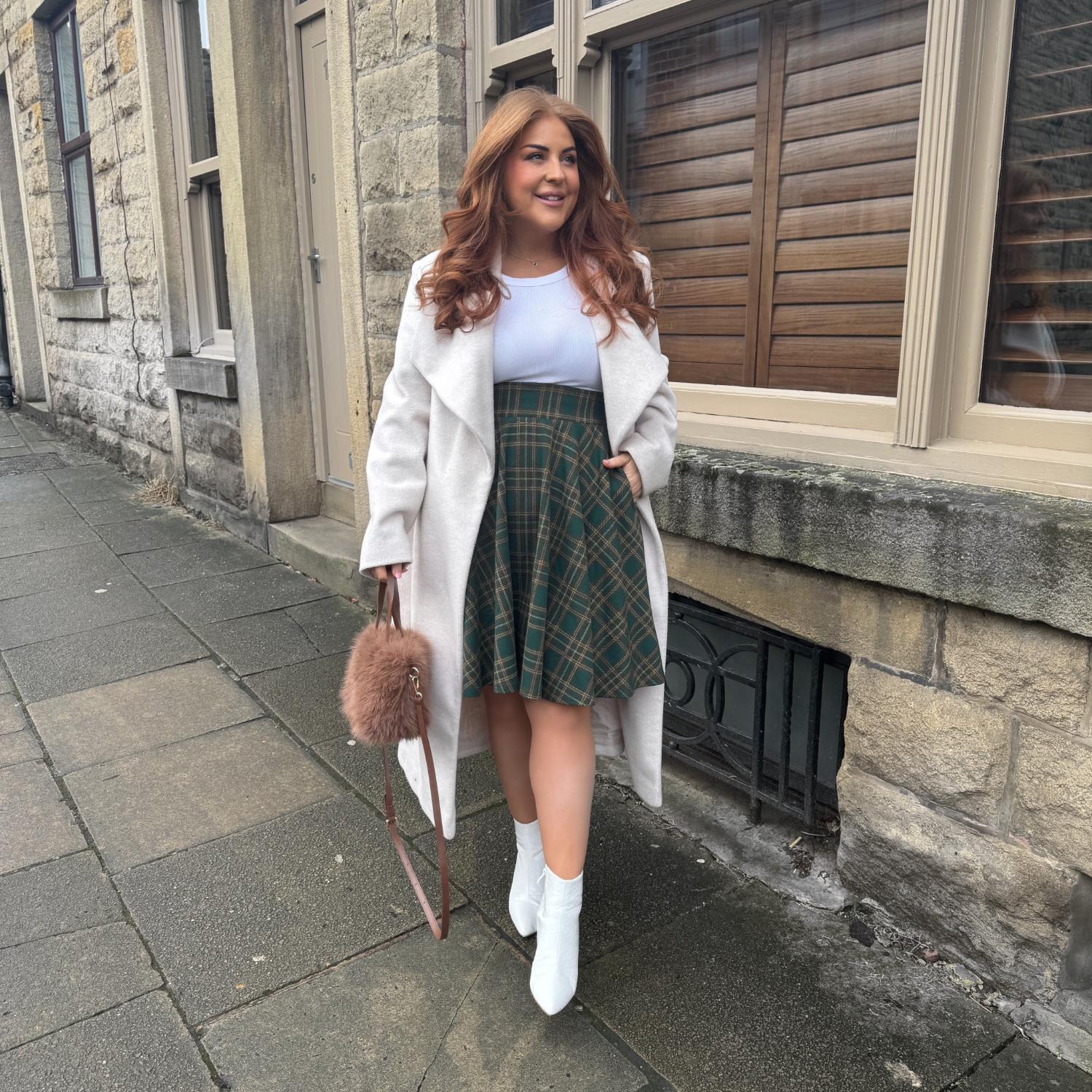 Plaid Flare Skirt - Glenfern